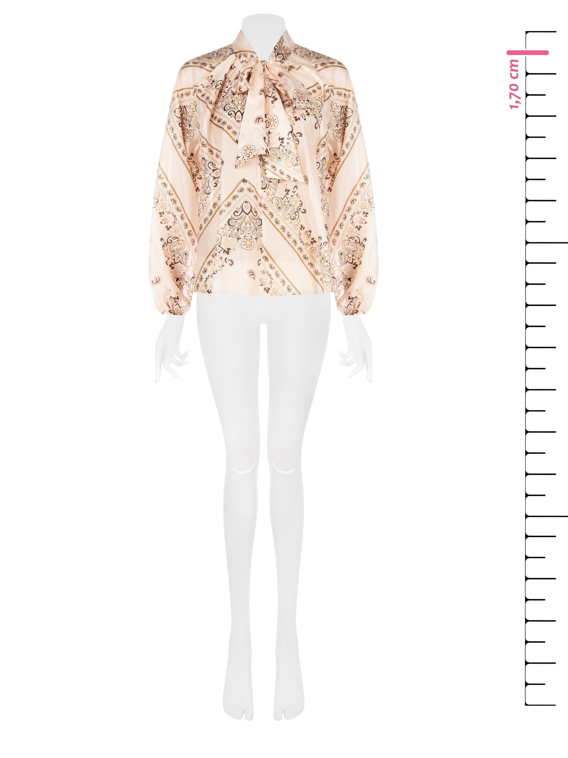 Blusa Ampia E Fluida Con Fiocco In Tessuto Leggero Rinascimento