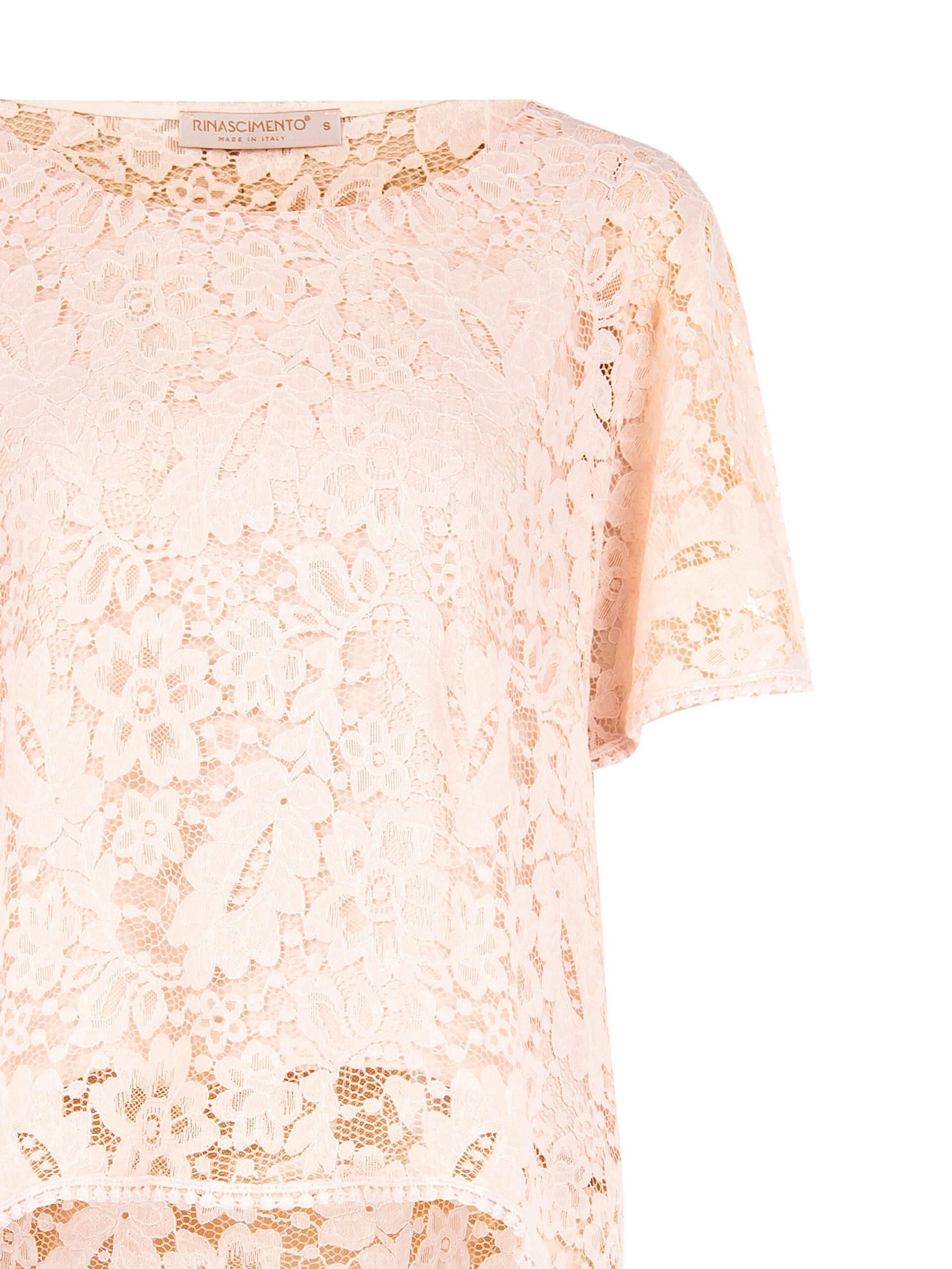 Top Ampio In Pizzo Con Maniche A Volant Rinascimento