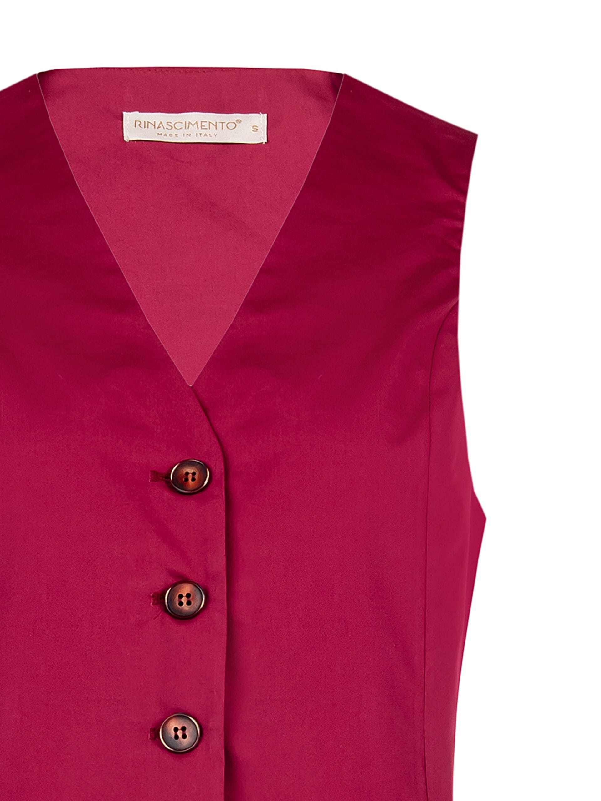 Gilet Sfiancato In Cotone Con Cut-Out Dietro Rinascimento