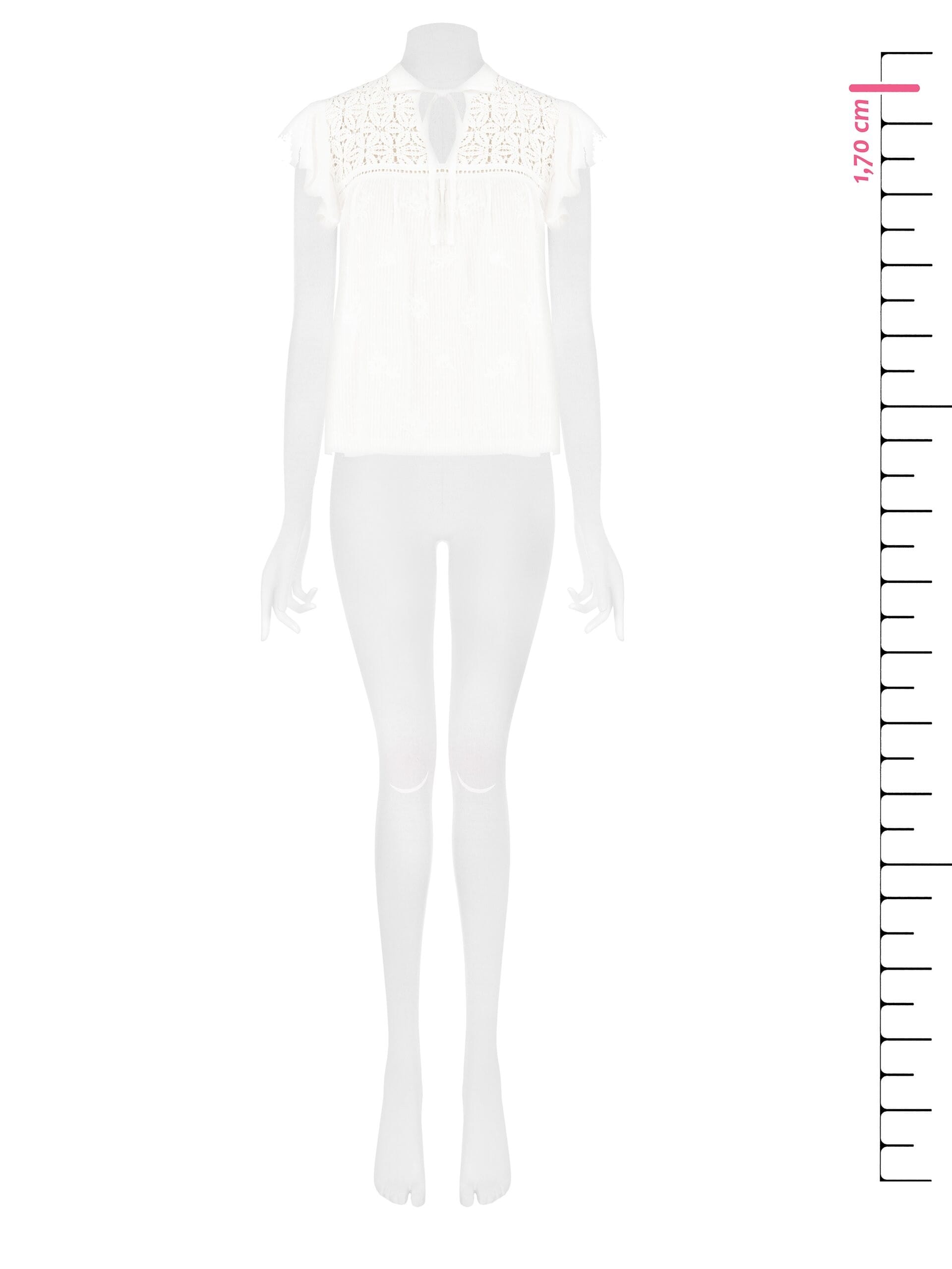 Blusa Ampia In Cotone A Righe Ricamato E Traforato Rinascimento