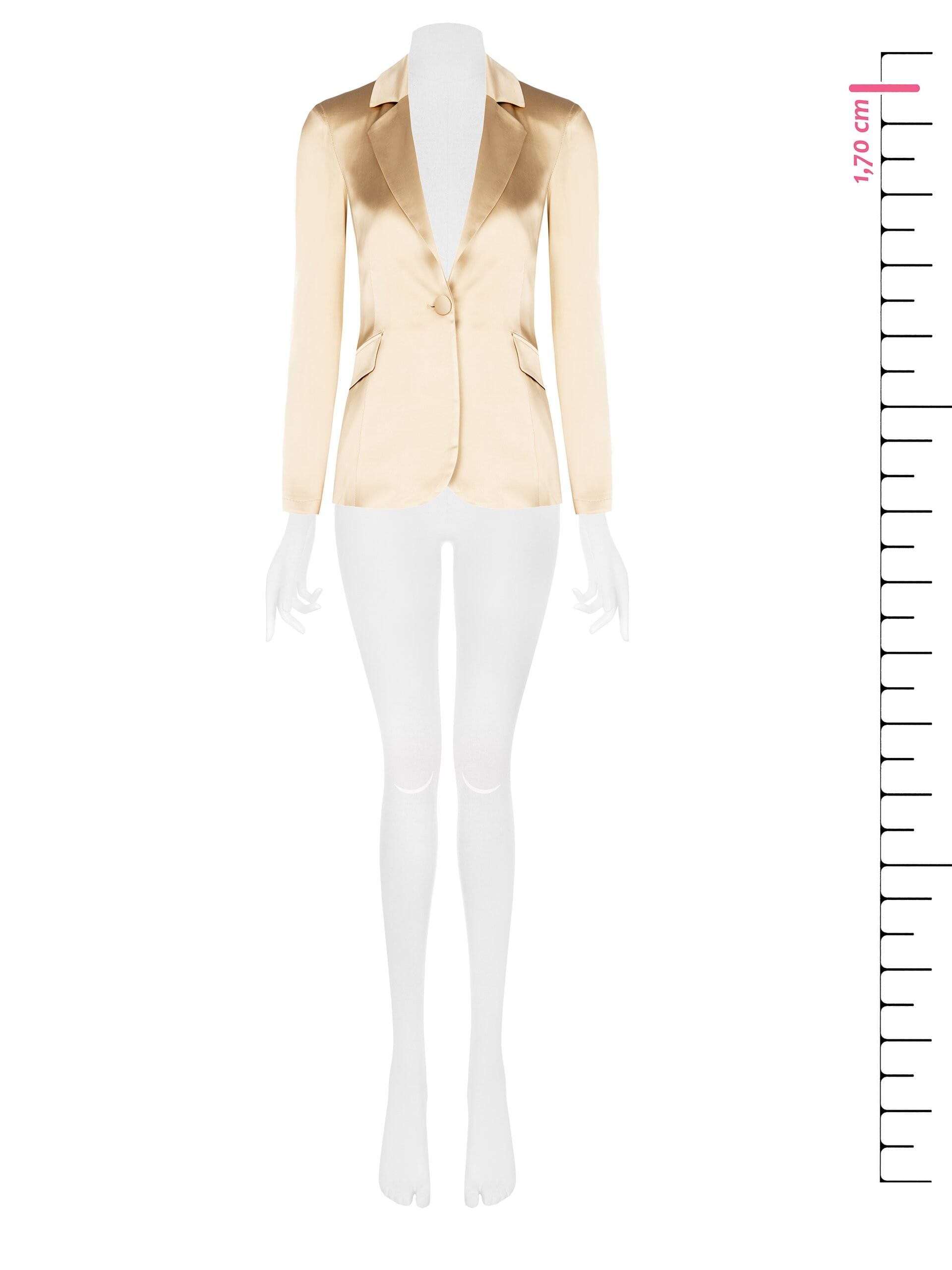 Giacca Corta Sfiancata In Raso Rinascimento