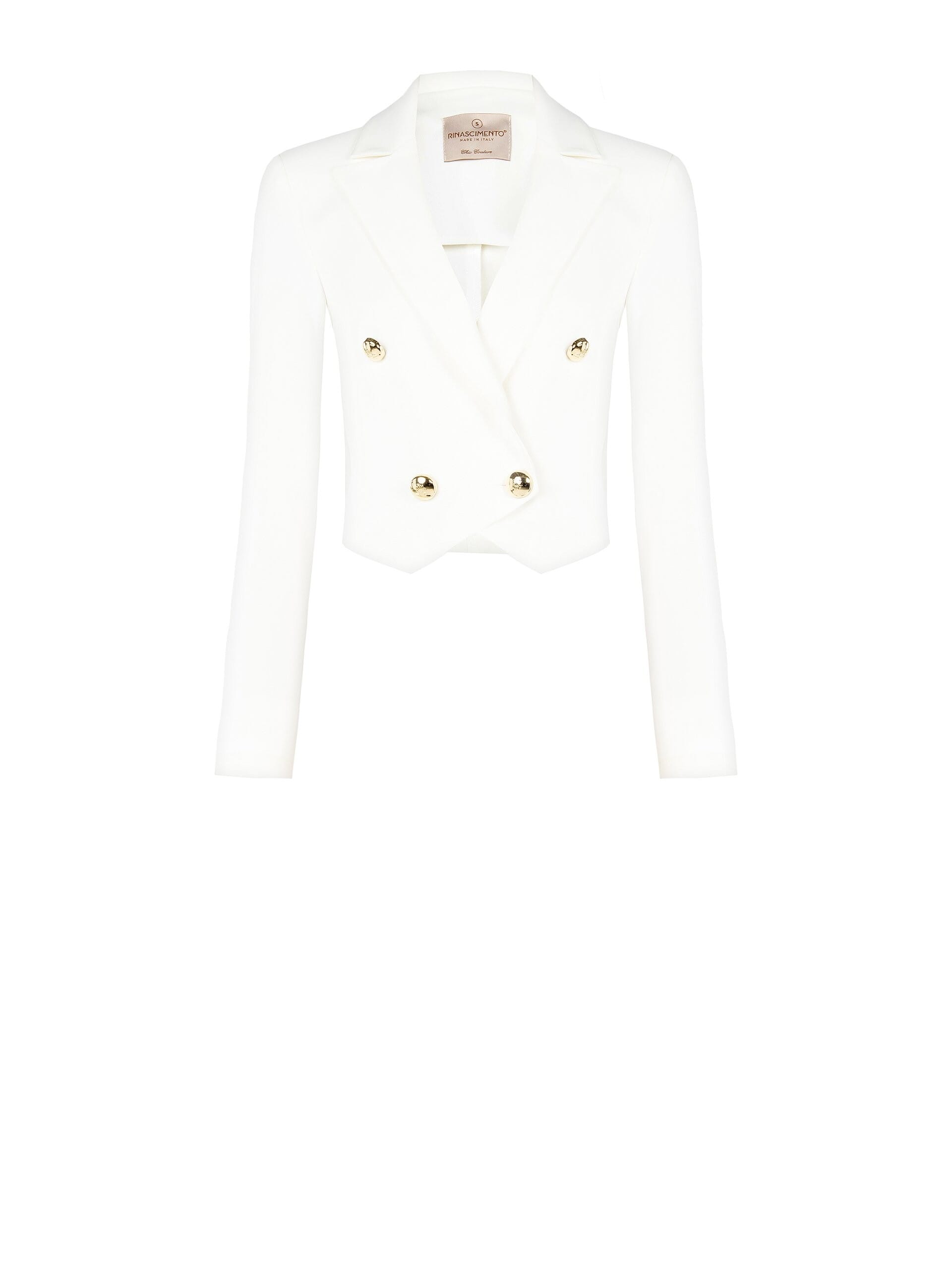Rinascimento Technical Fabric Crop Blazer Jacket