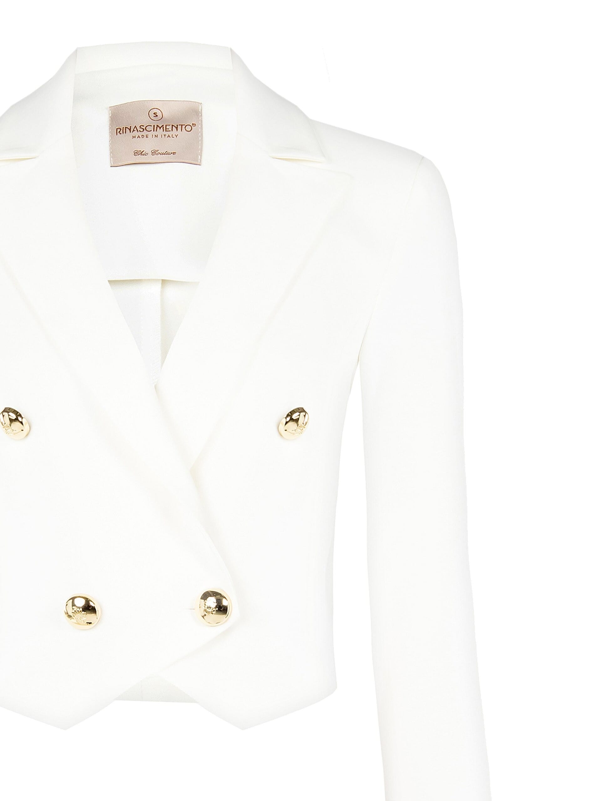 Rinascimento Technical Fabric Crop Blazer Jacket
