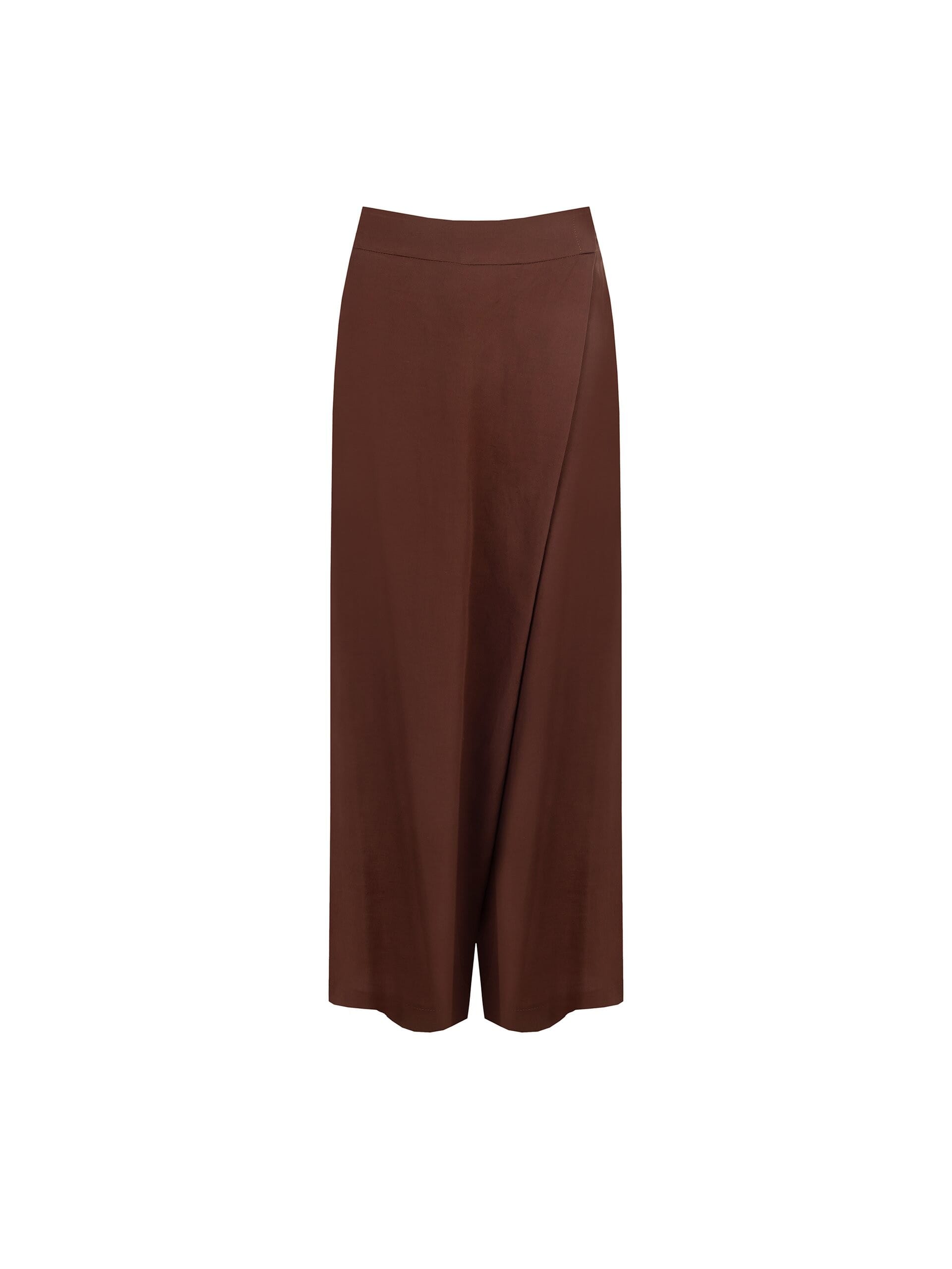 Pantaloni Palazzo Extra Larghi In Misto Viscosa E Lino Con Tasche Ed Elastico Dietro Rinascimento