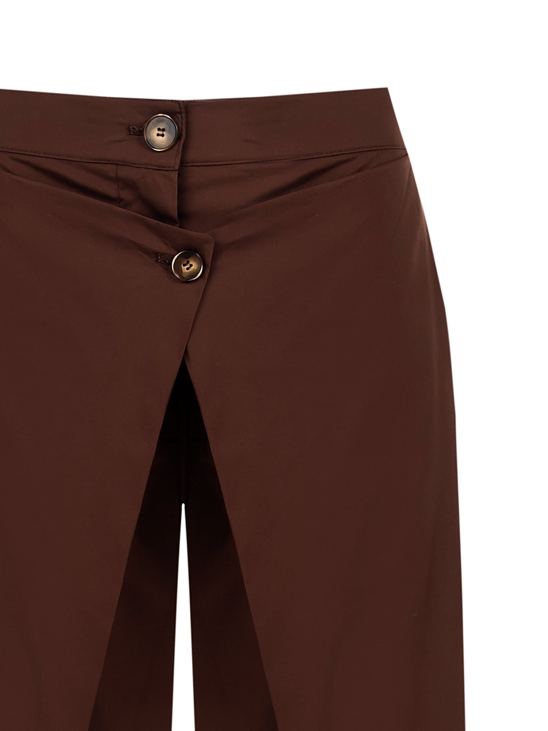 Pantaloni Larghi In Cotone Con Doppia Abbottonatura Rinascimento