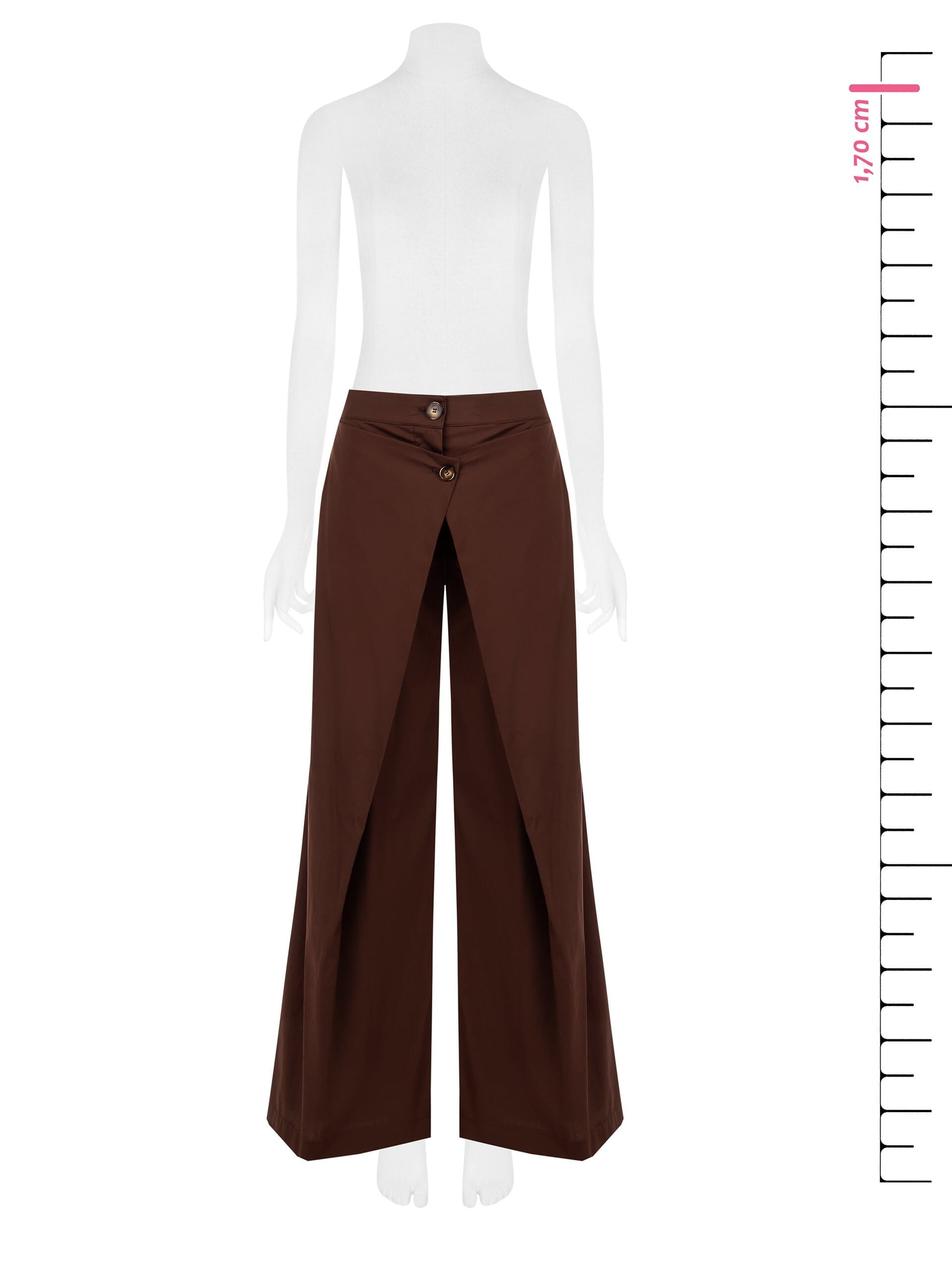 Pantaloni Larghi In Cotone Con Doppia Abbottonatura Rinascimento