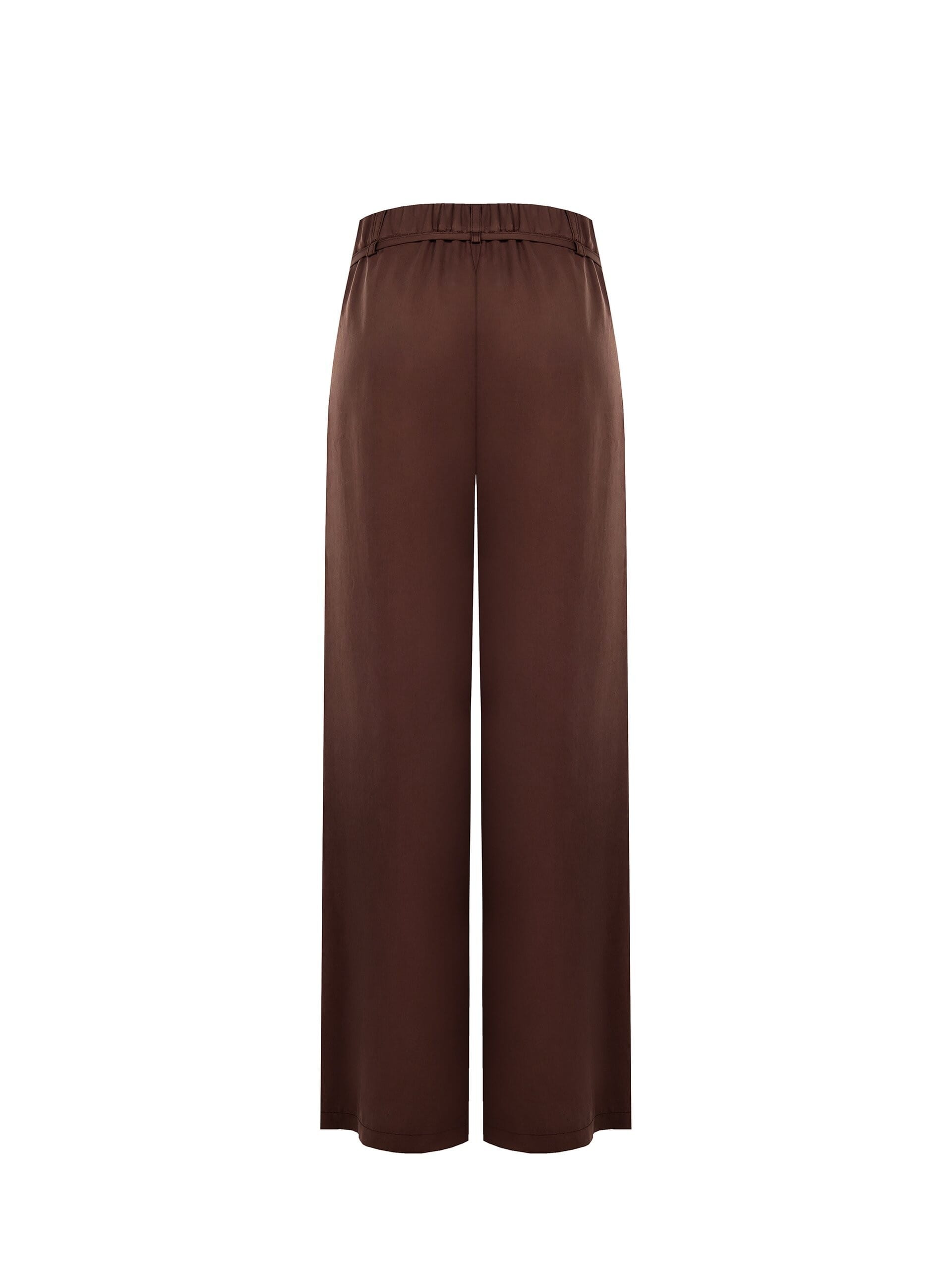 Pantaloni Palazzo In Tessuto Morbido Con Cintura Sottile E Tasche Rinascimento