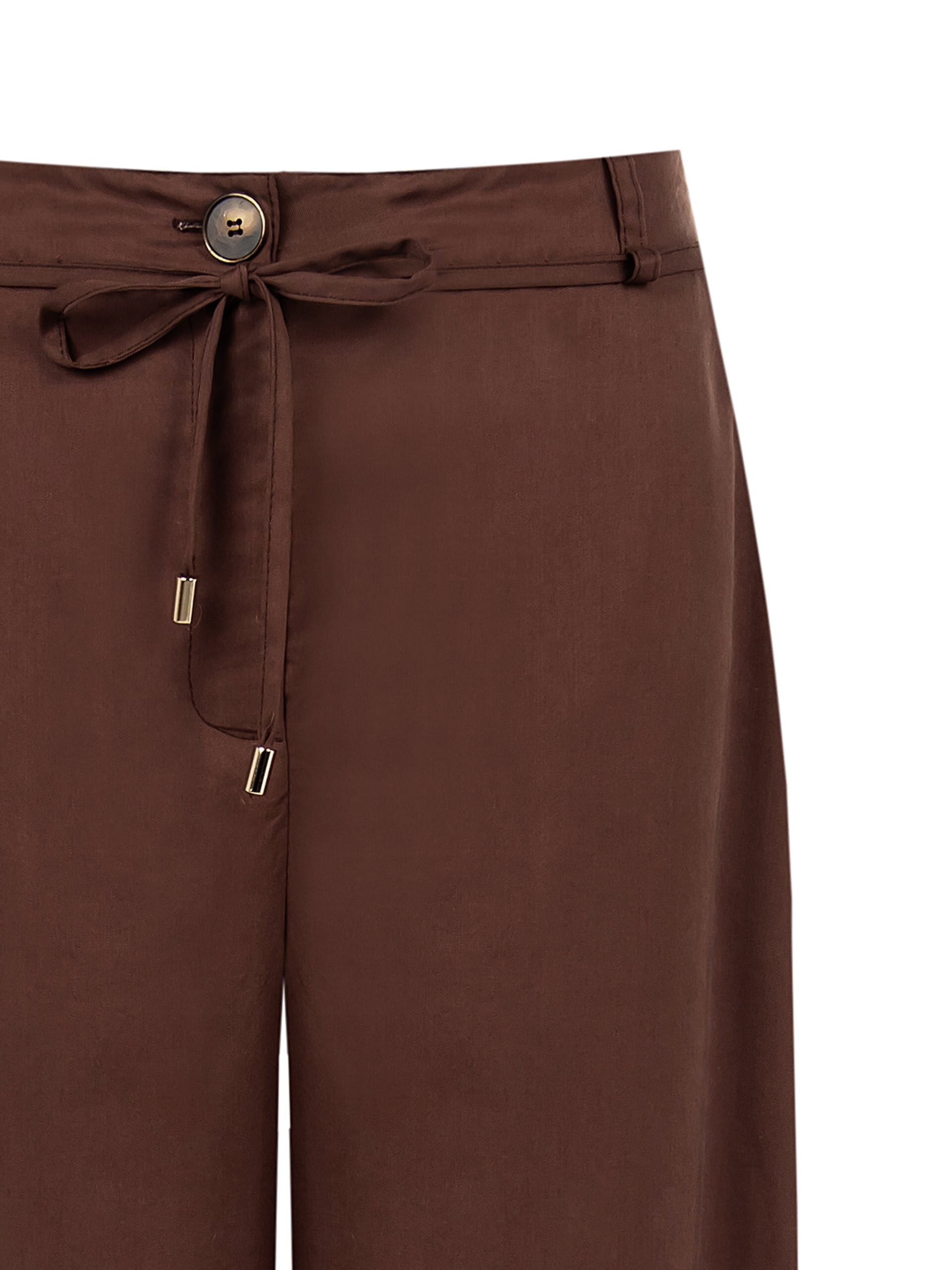 Pantaloni Palazzo In Tessuto Morbido Con Cintura Sottile E Tasche Rinascimento