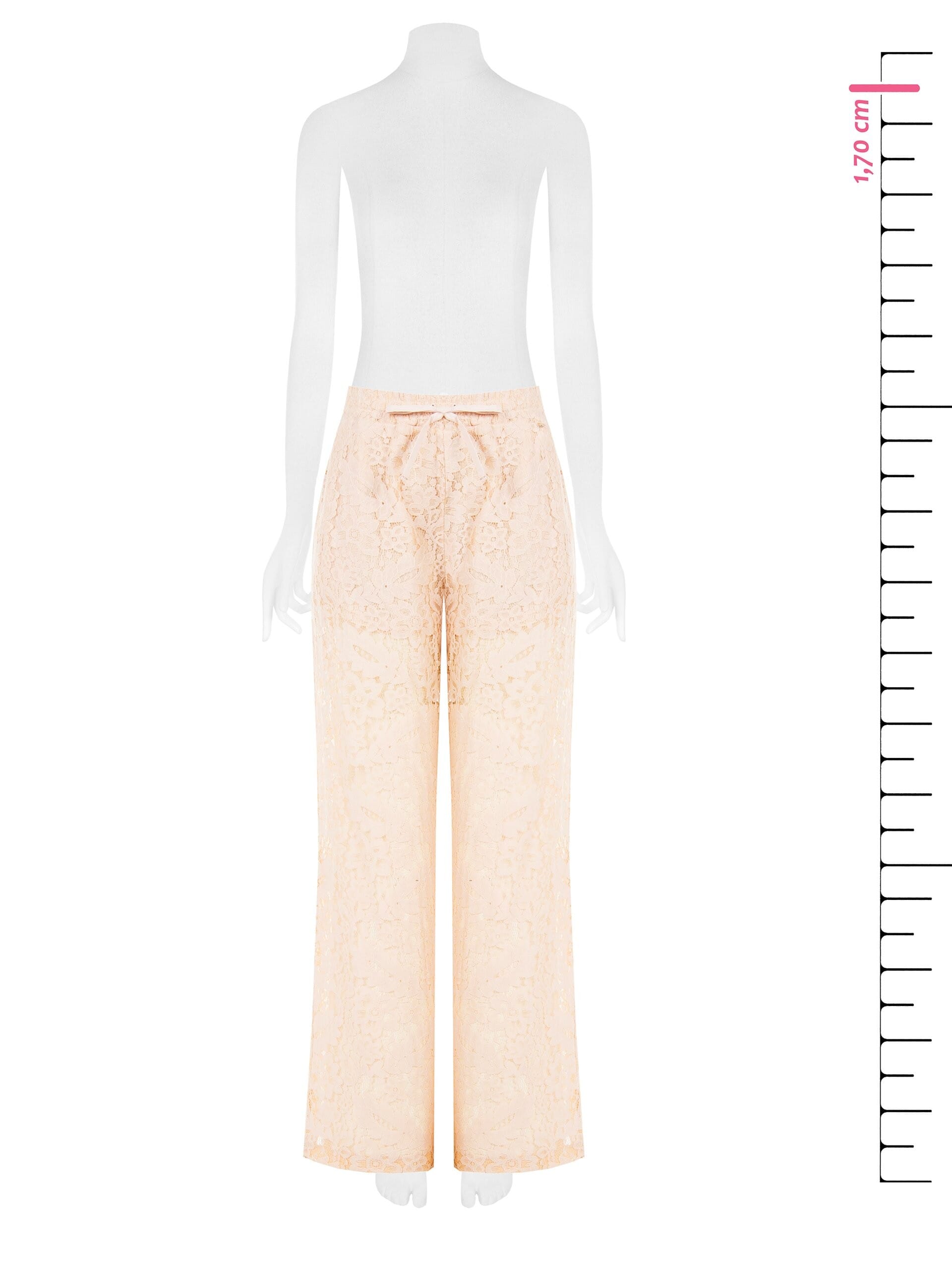 Pantaloni Palazzo In Pizzo Con Shorts Integrati E Tasche Rinascimento