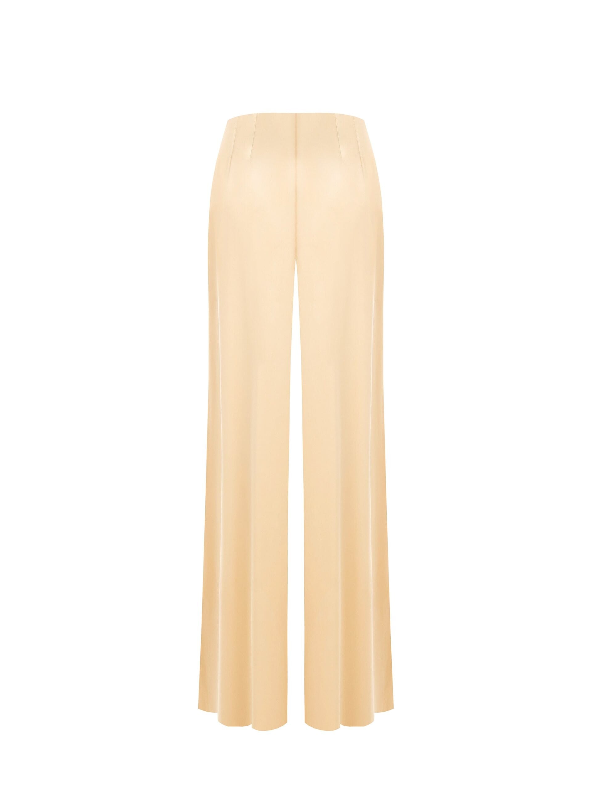 Pantaloni Palazzo In Poliviscosa Con Zip Laterale Rinascimento