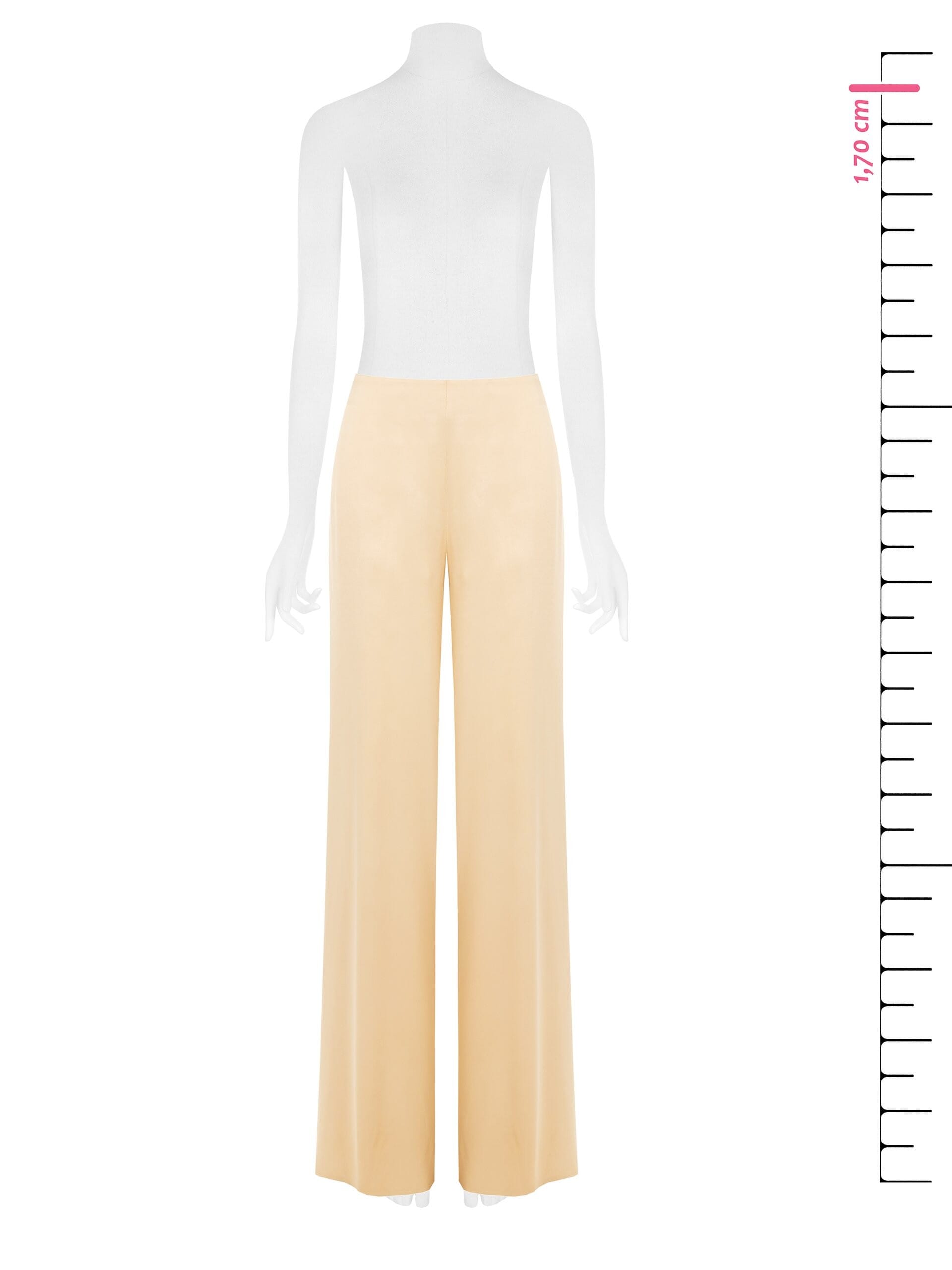 Pantaloni Palazzo In Poliviscosa Con Zip Laterale Rinascimento