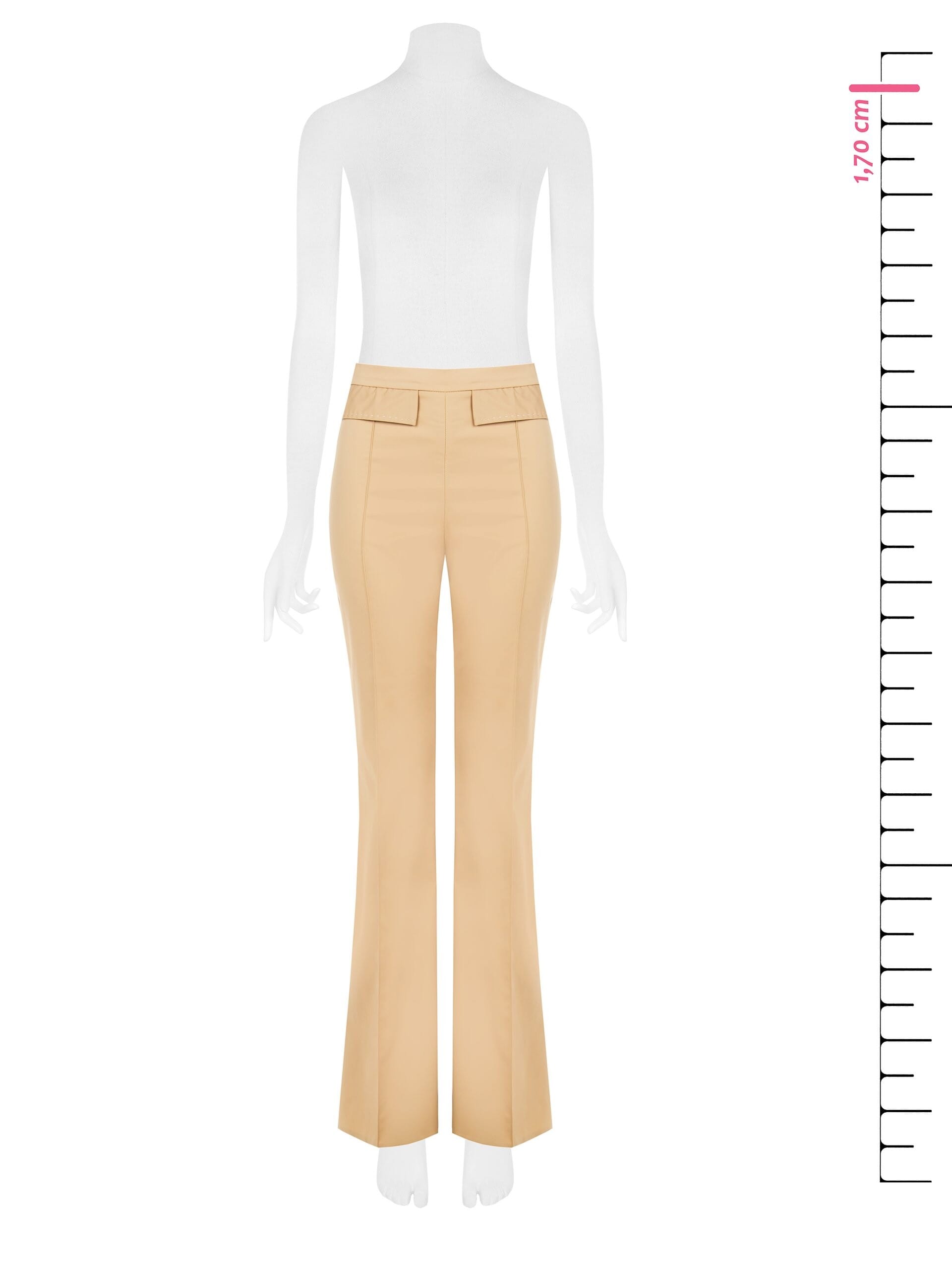 Pantaloni Stretti A Zampa In Cotone Nylon Rinascimento