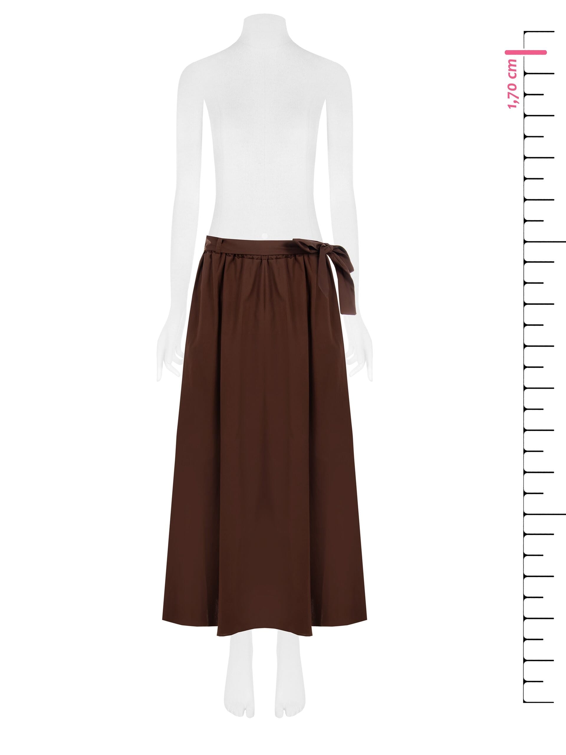 Gonna Lunga A Ruota In Cotone Con Cintura Coordinata Rinascimento