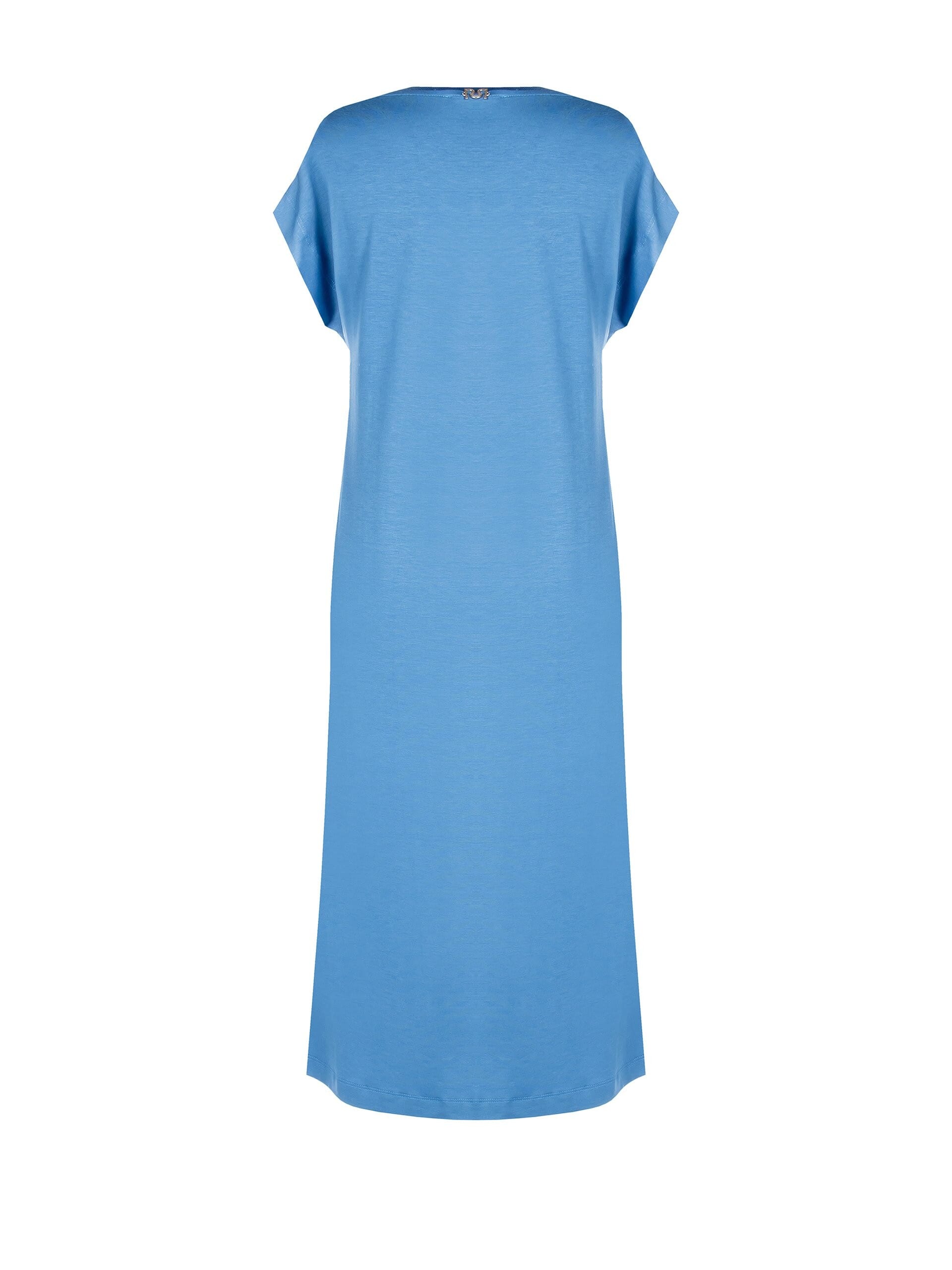 Abito Lungo T-Shirt In Raso Davanti E Viscosa Dietro Rinascimento