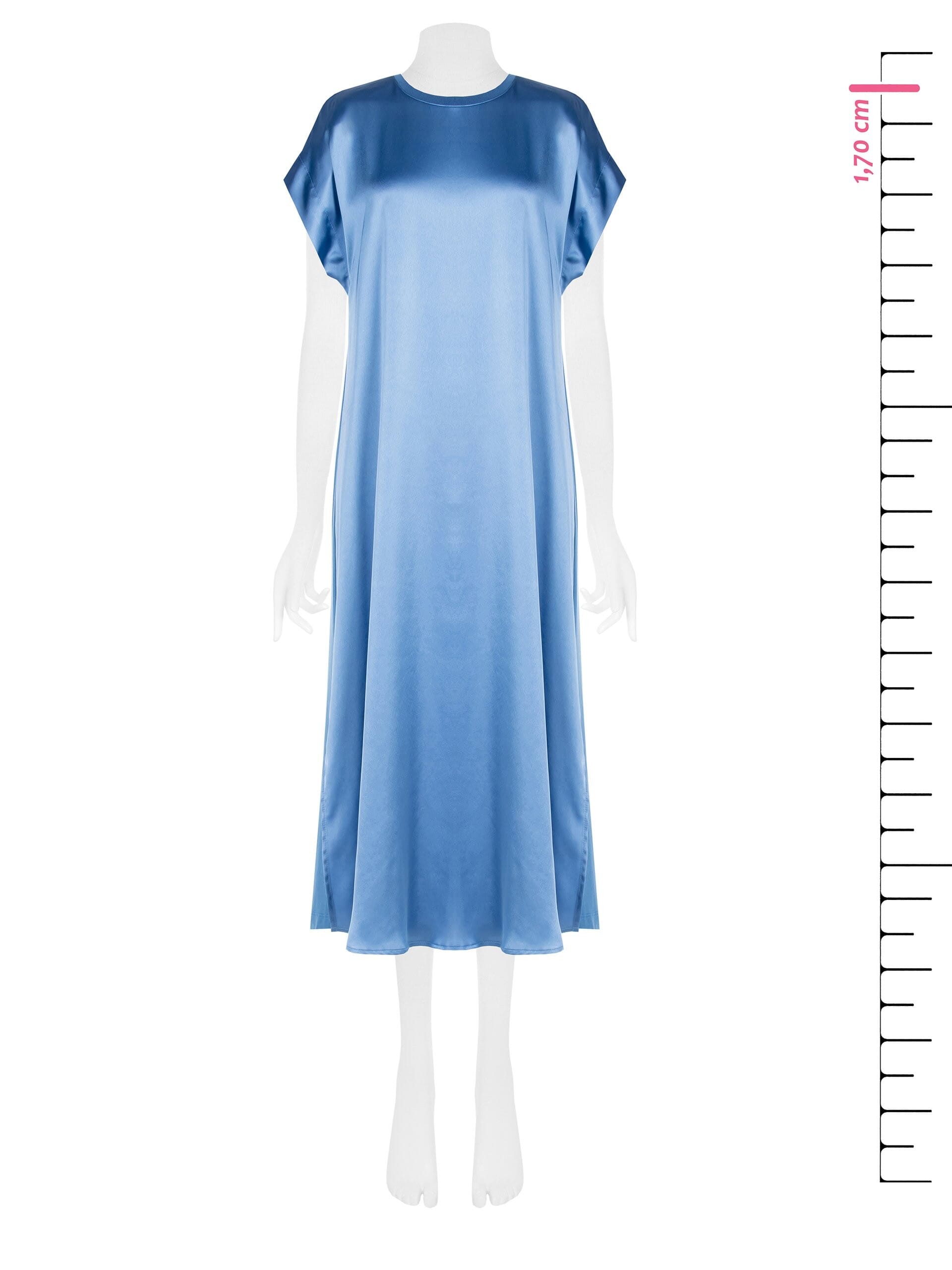 Abito Lungo T-Shirt In Raso Davanti E Viscosa Dietro Rinascimento