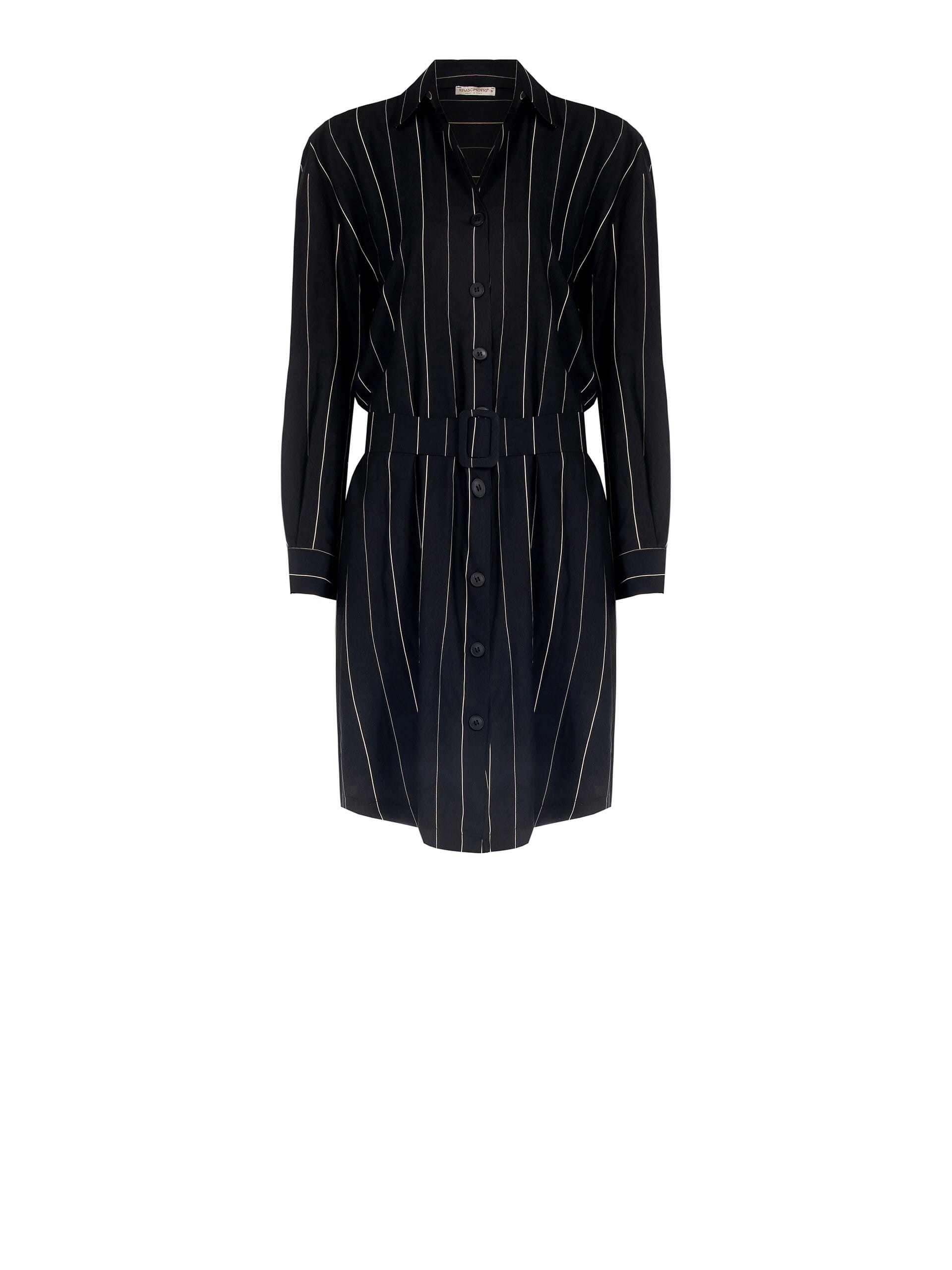 Short Chemisier Dress With Coordinated Rigid Belt Rinascimento