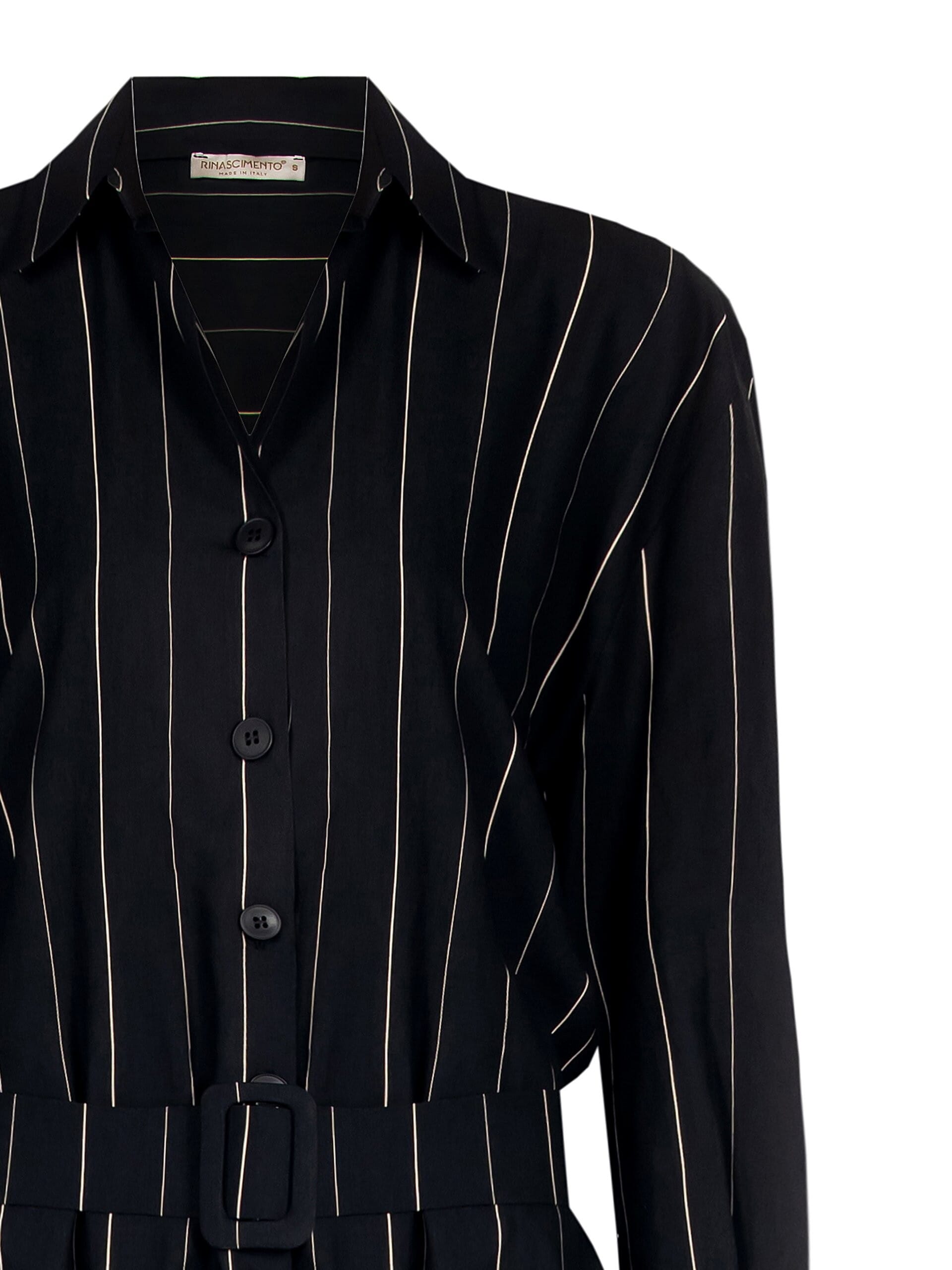 Short Chemisier Dress With Coordinated Rigid Belt Rinascimento