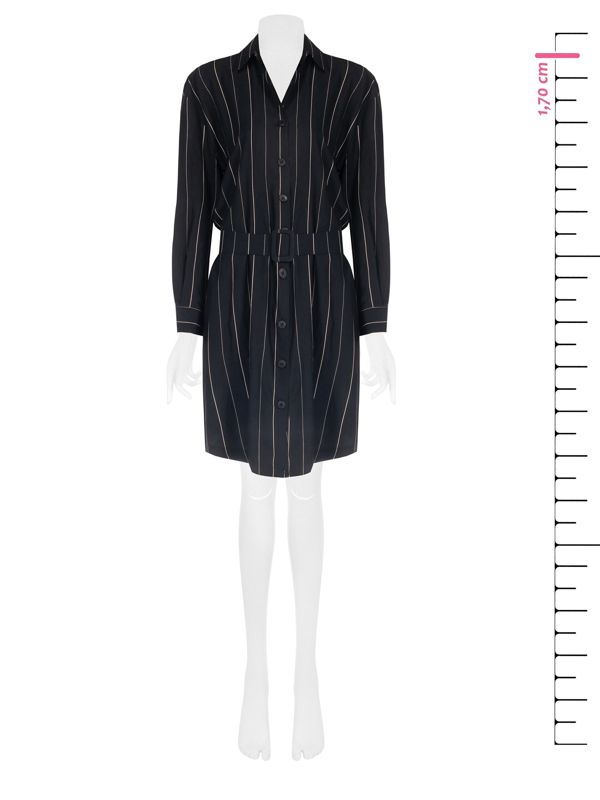 Short Chemisier Dress With Coordinated Rigid Belt Rinascimento