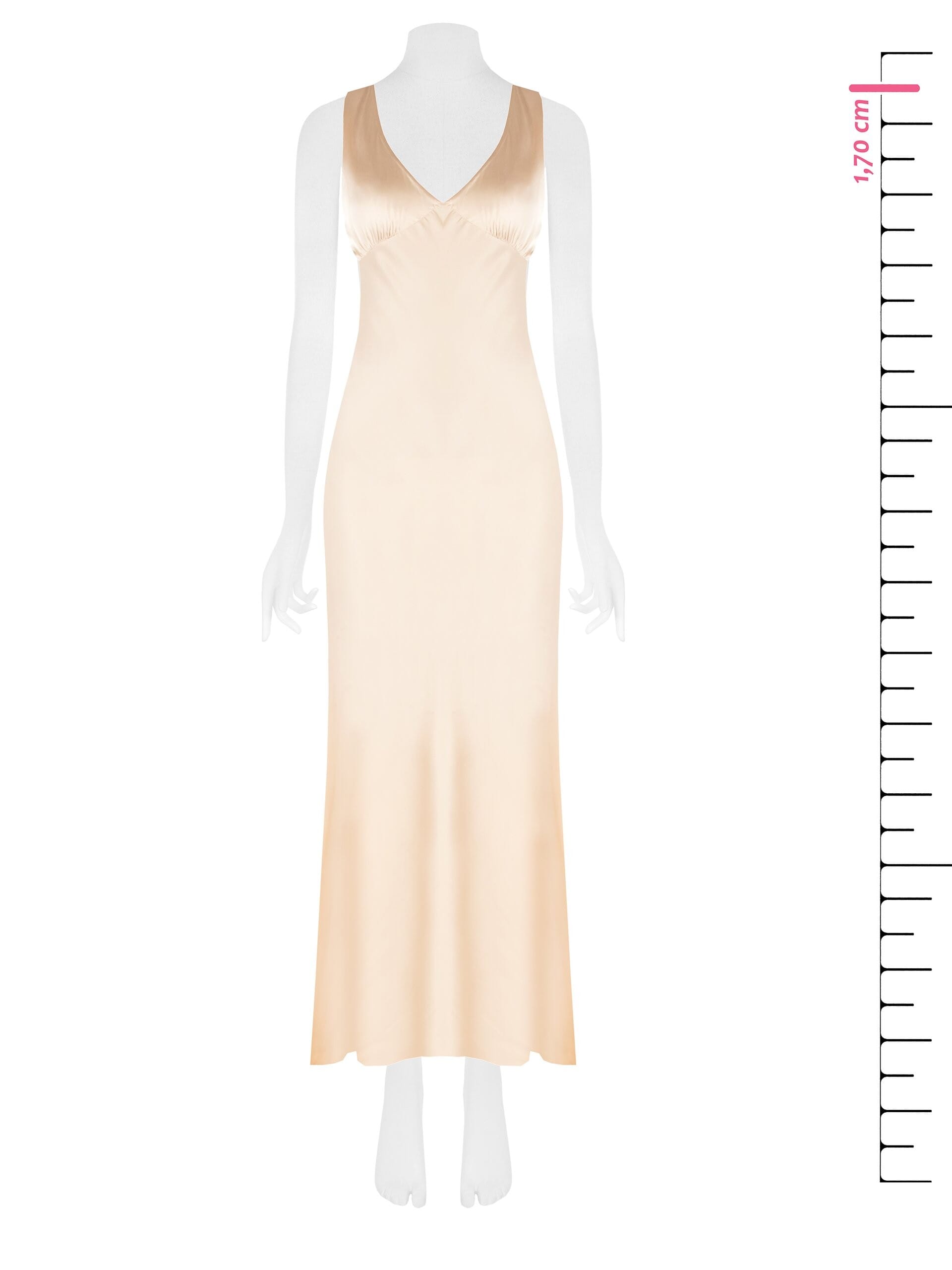 Abito Lungo Sottoveste In Raso Rinascimento