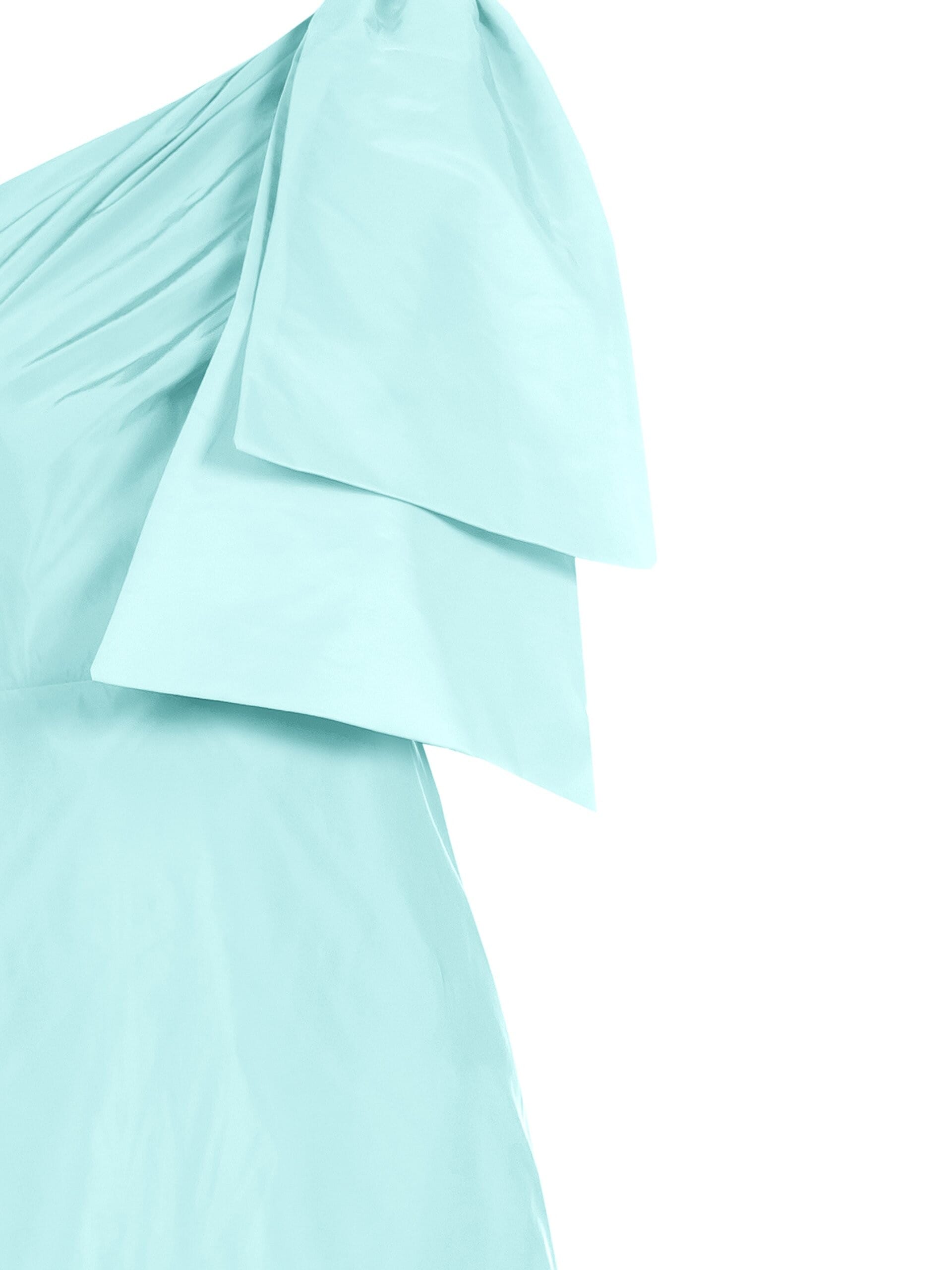 Abito Lungo Monospalla In Nylon Con Fiocco Rinascimento