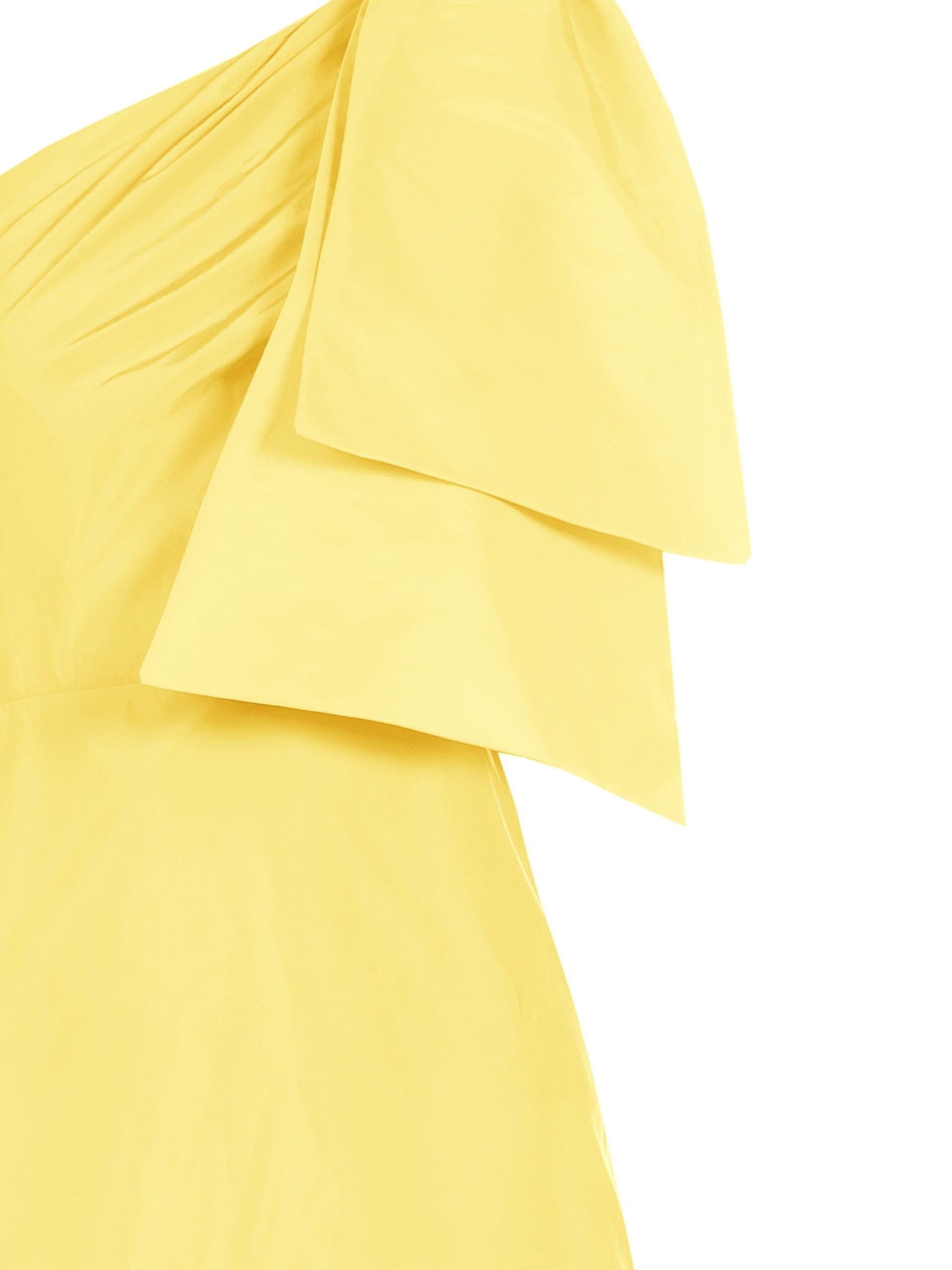 Abito Lungo Monospalla In Nylon Con Fiocco Rinascimento