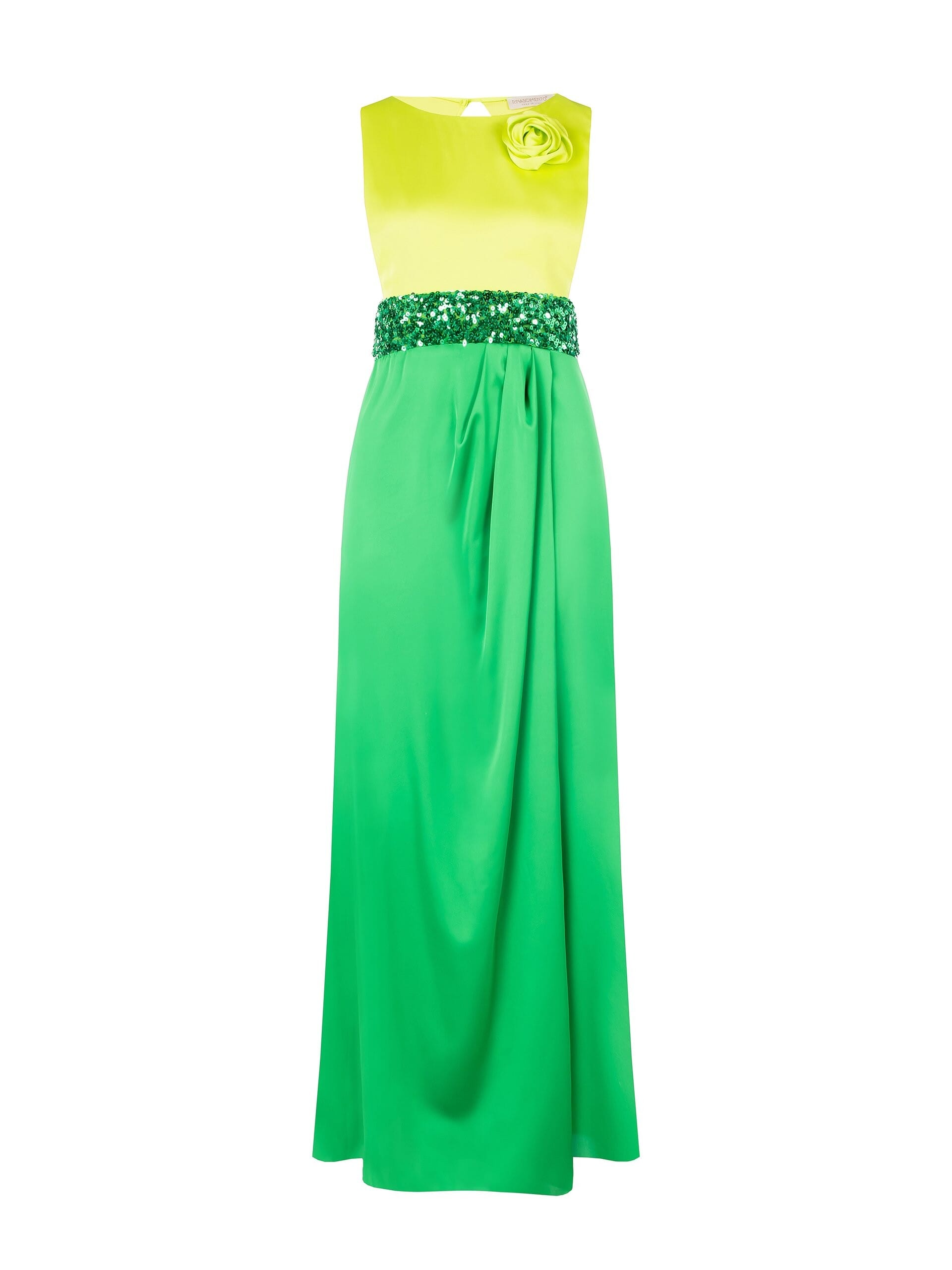 Paillettes Abito Lungo Verde Rinascimento Robe Zalando Vestito