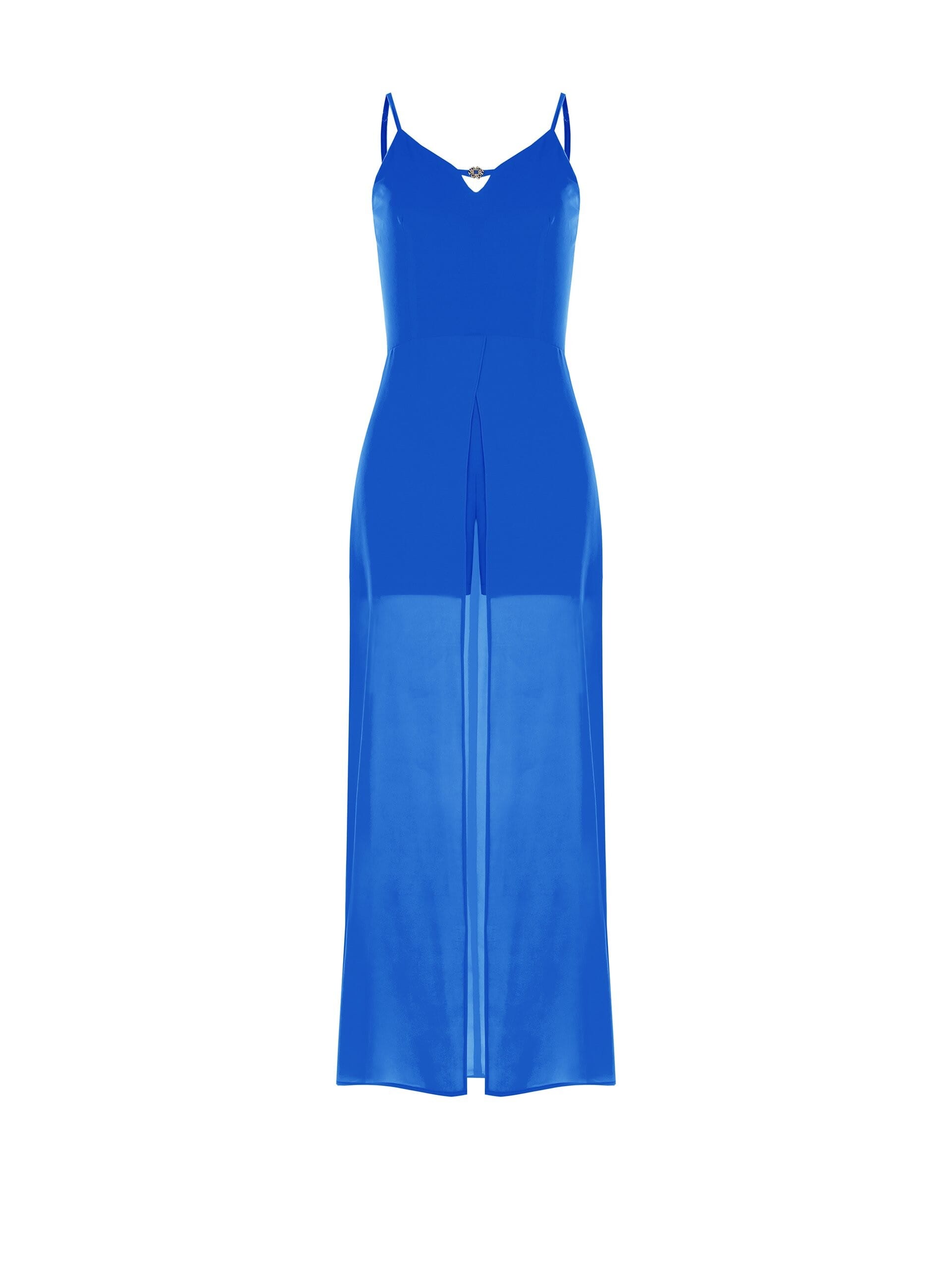 Tuta Intera Corta Con Strascico Effetto Gonna In Georgette Rinascimento