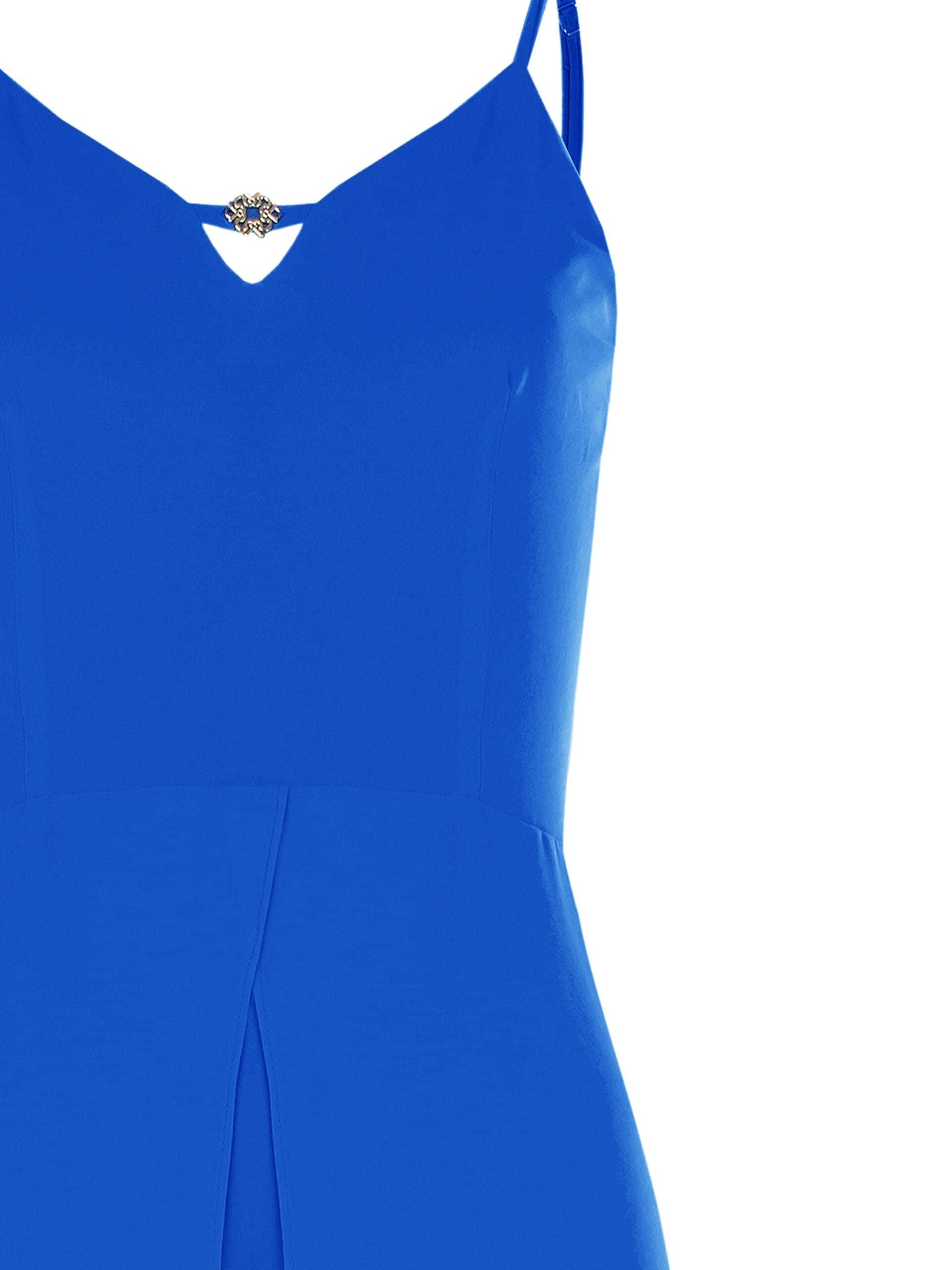 Tuta Intera Corta Con Strascico Effetto Gonna In Georgette Rinascimento