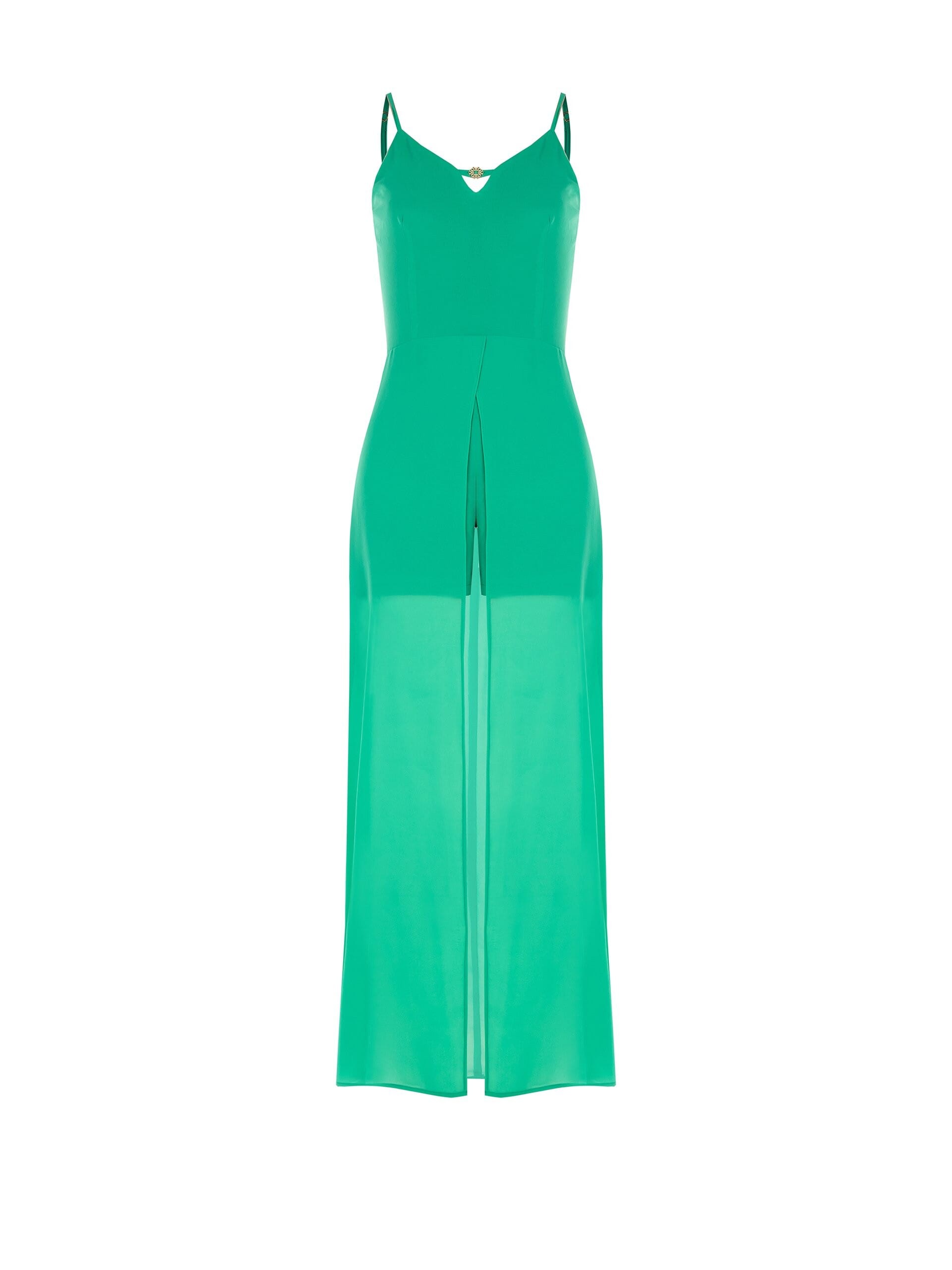 Tuta Intera Corta Con Strascico Effetto Gonna In Georgette Rinascimento