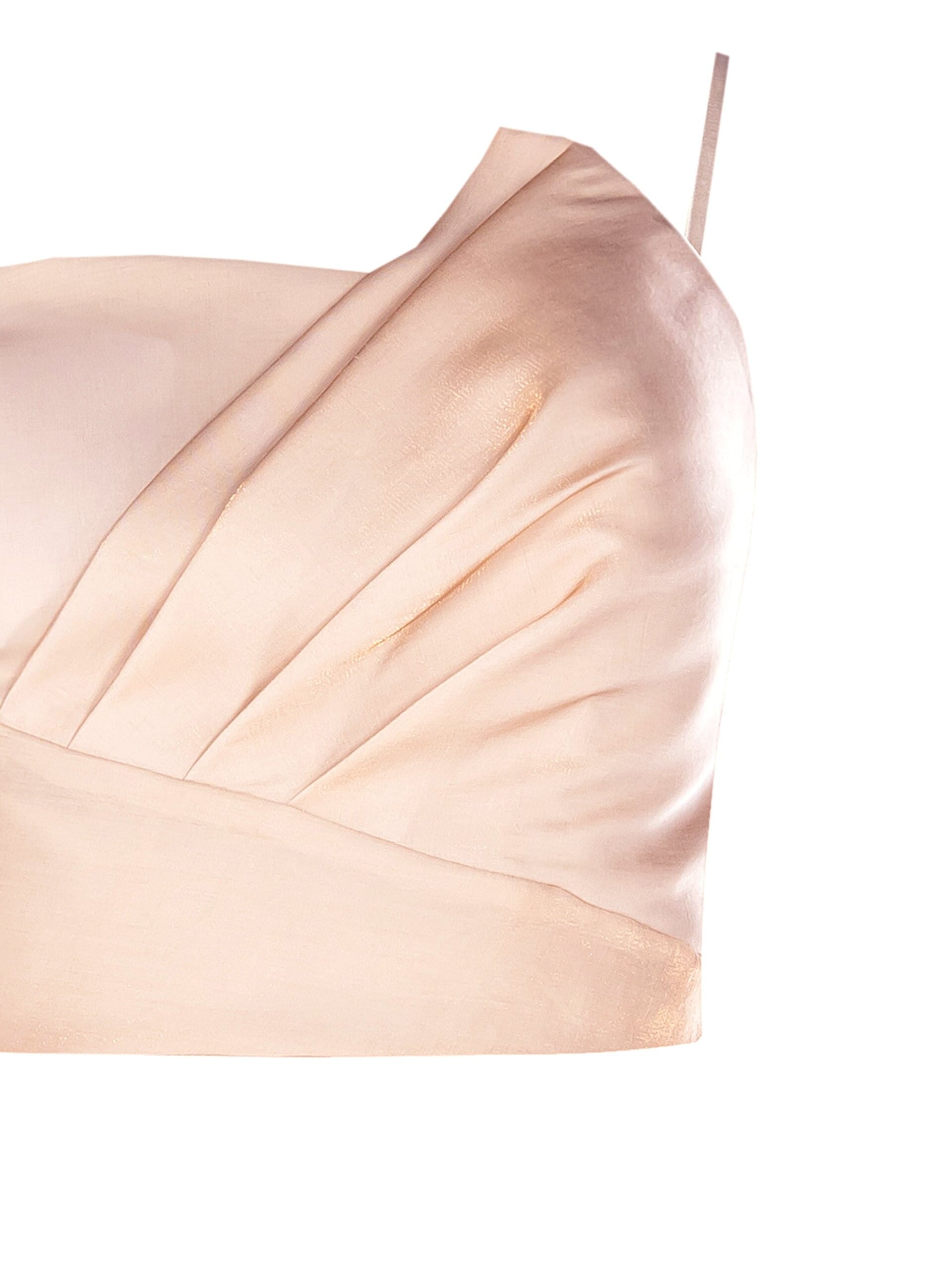 Rinascimento Crop Top Corset avec bonnets en viscose étincelante