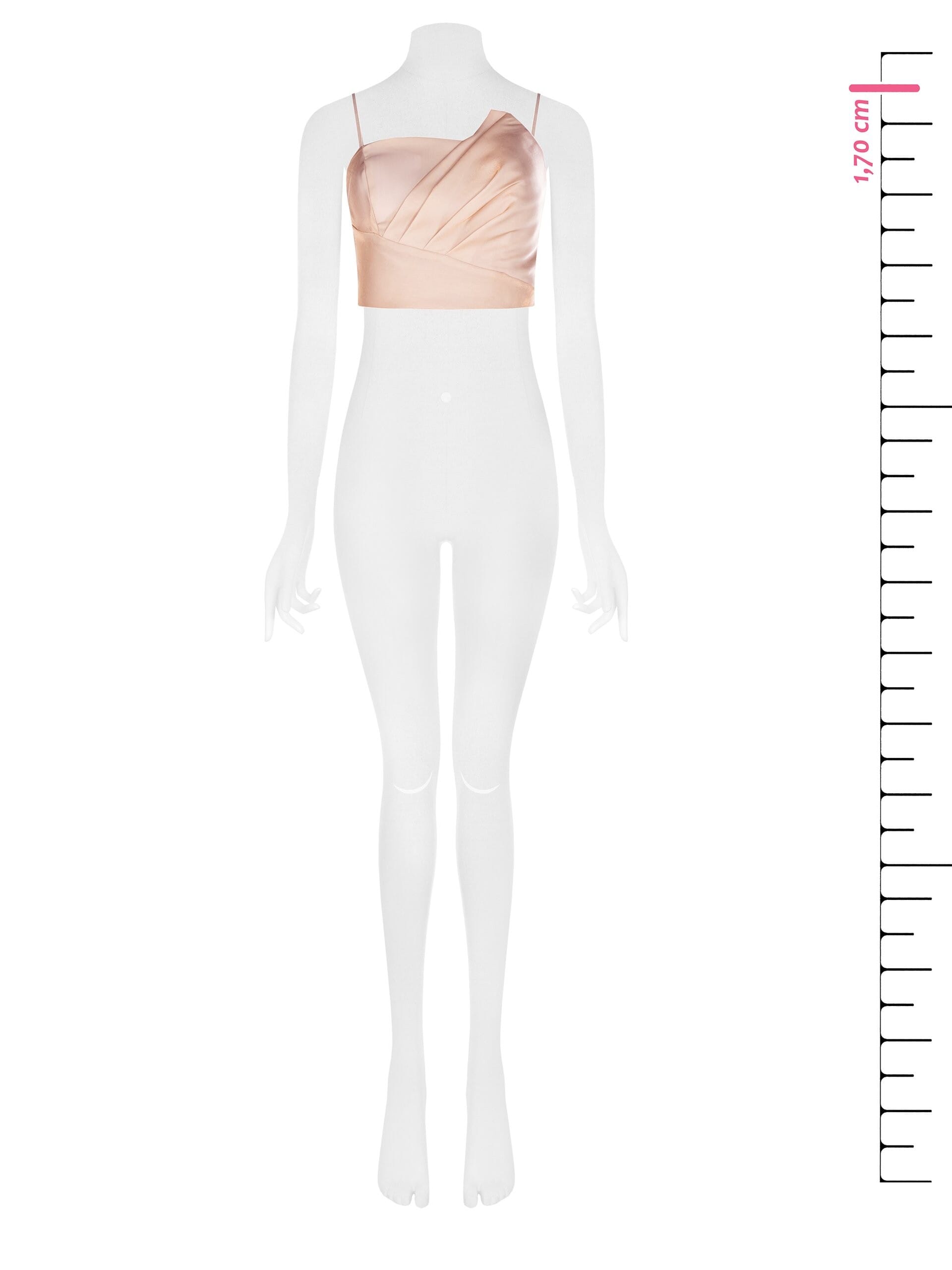 Rinascimento Crop Top Corset avec bonnets en viscose étincelante