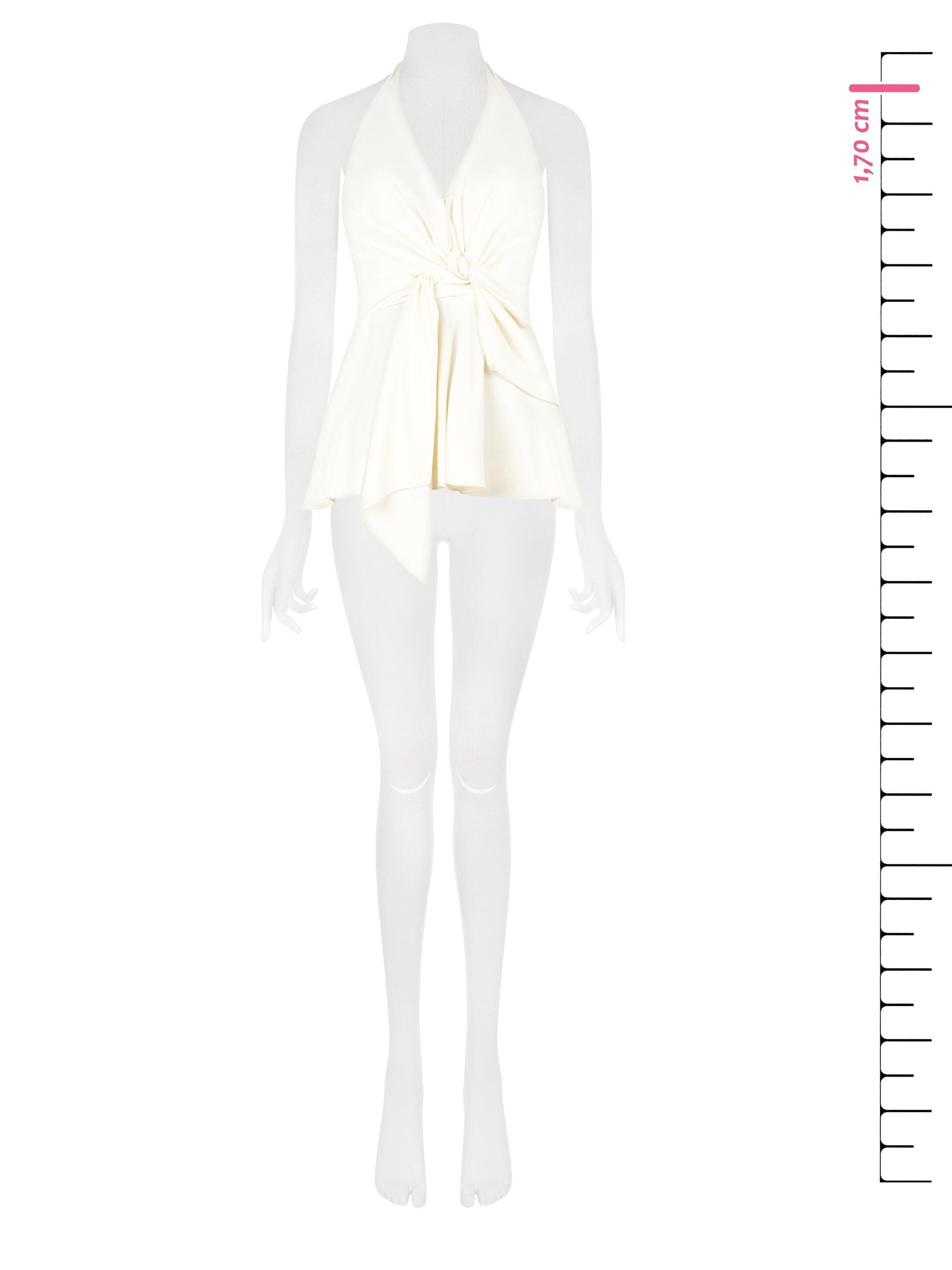 Blusa Annodata Con Volant E Coppe Rinascimento