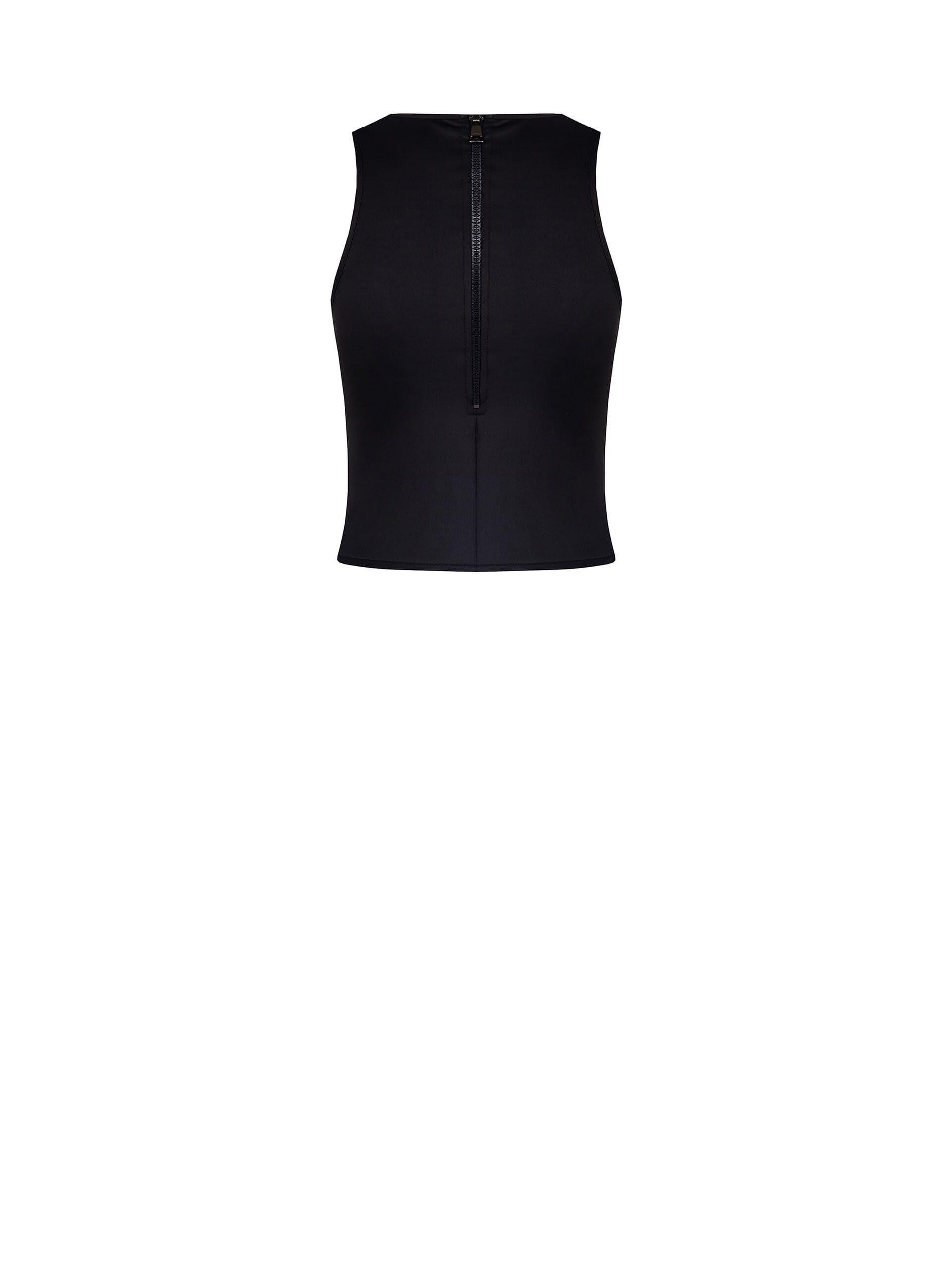 Top In Neoprene Retato Davanti Con Maxi Zip Dietro Rinascimento