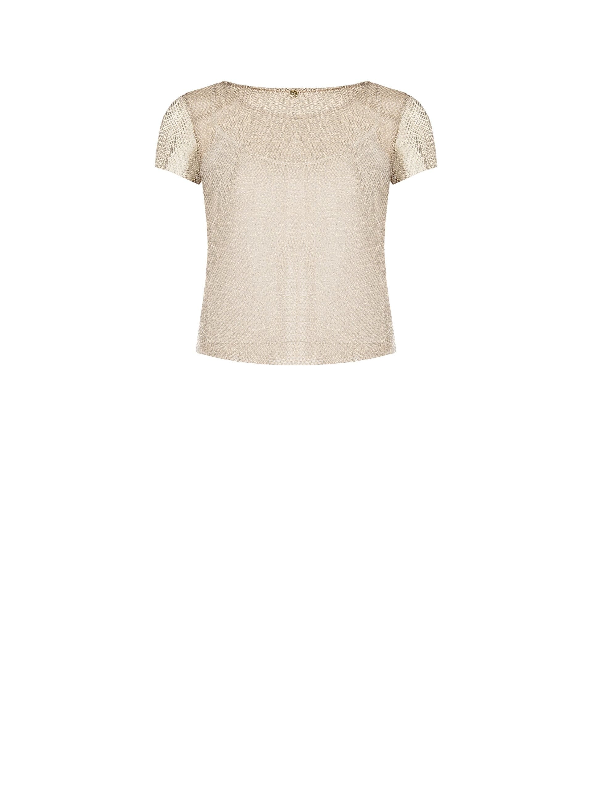 Top Aderente In Jersey E Rete Con Lurex Rinascimento