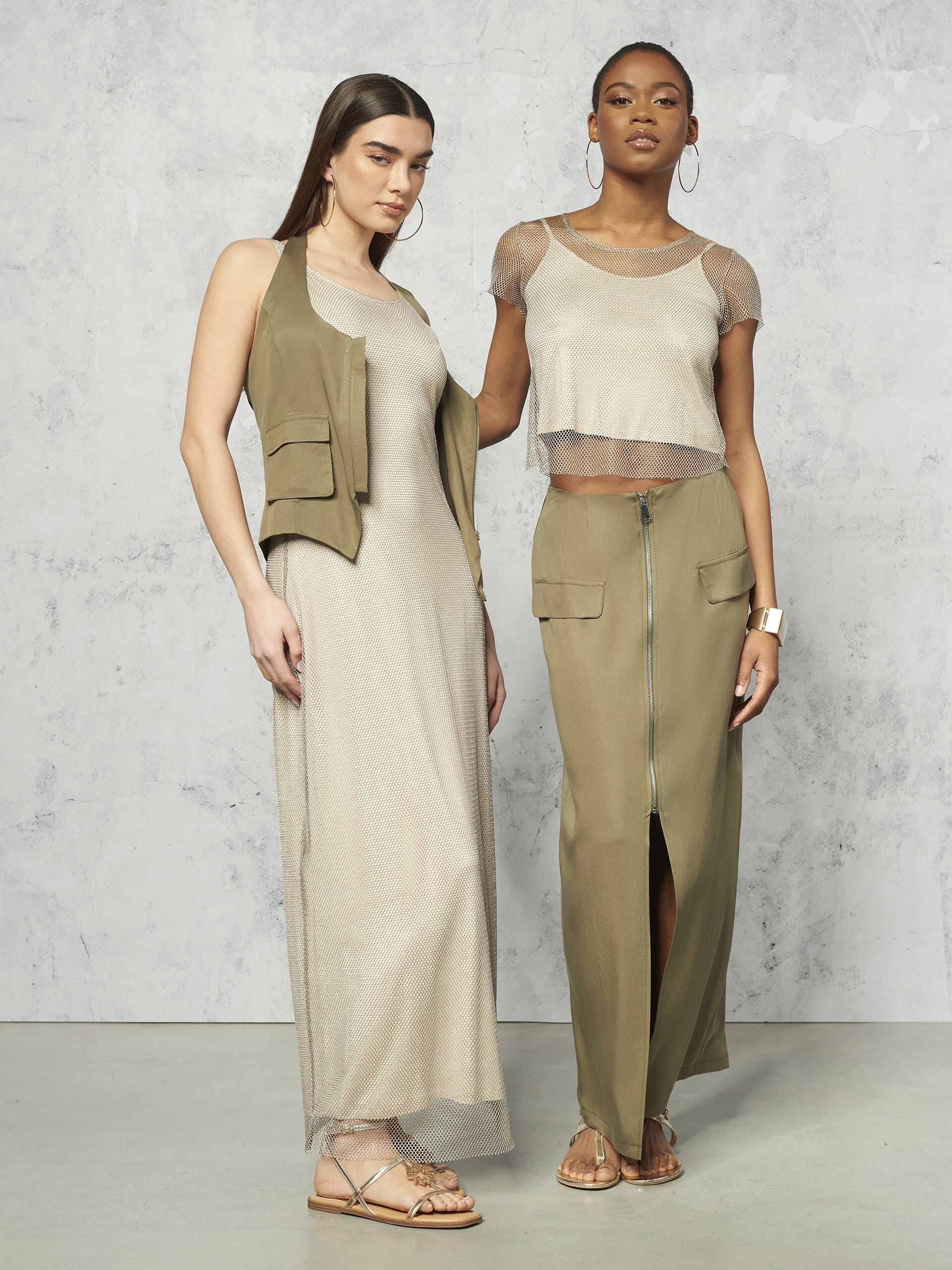 Top Aderente In Jersey E Rete Con Lurex Rinascimento