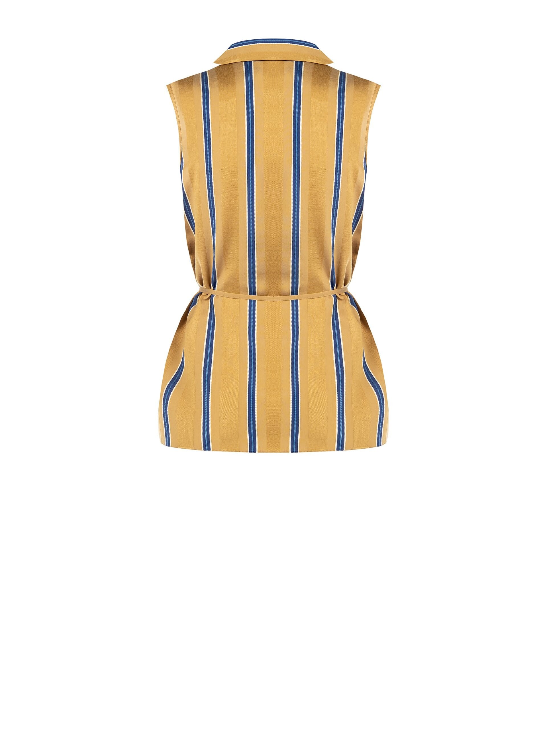 Blusa Lunga Fluida Con Scollo A V E Sottile Cintura Coordinata Rinascimento