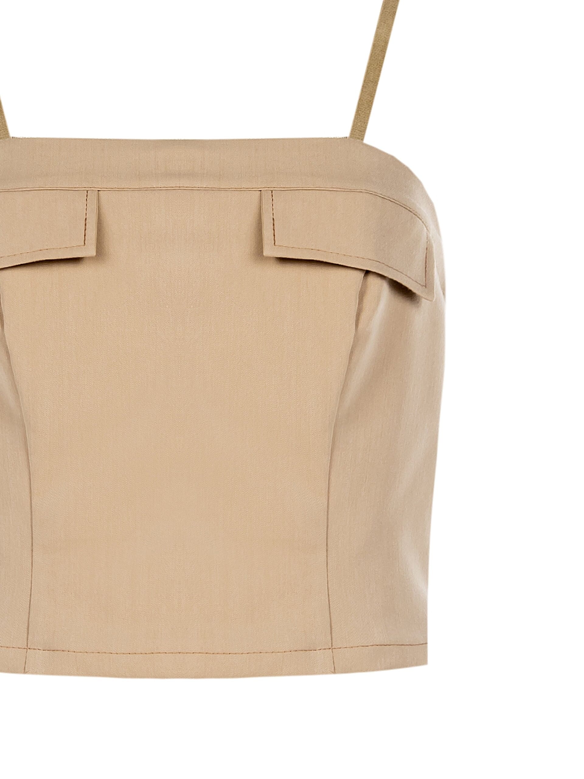 Crop Top Bustier Con Elastico Dietro Rinascimento