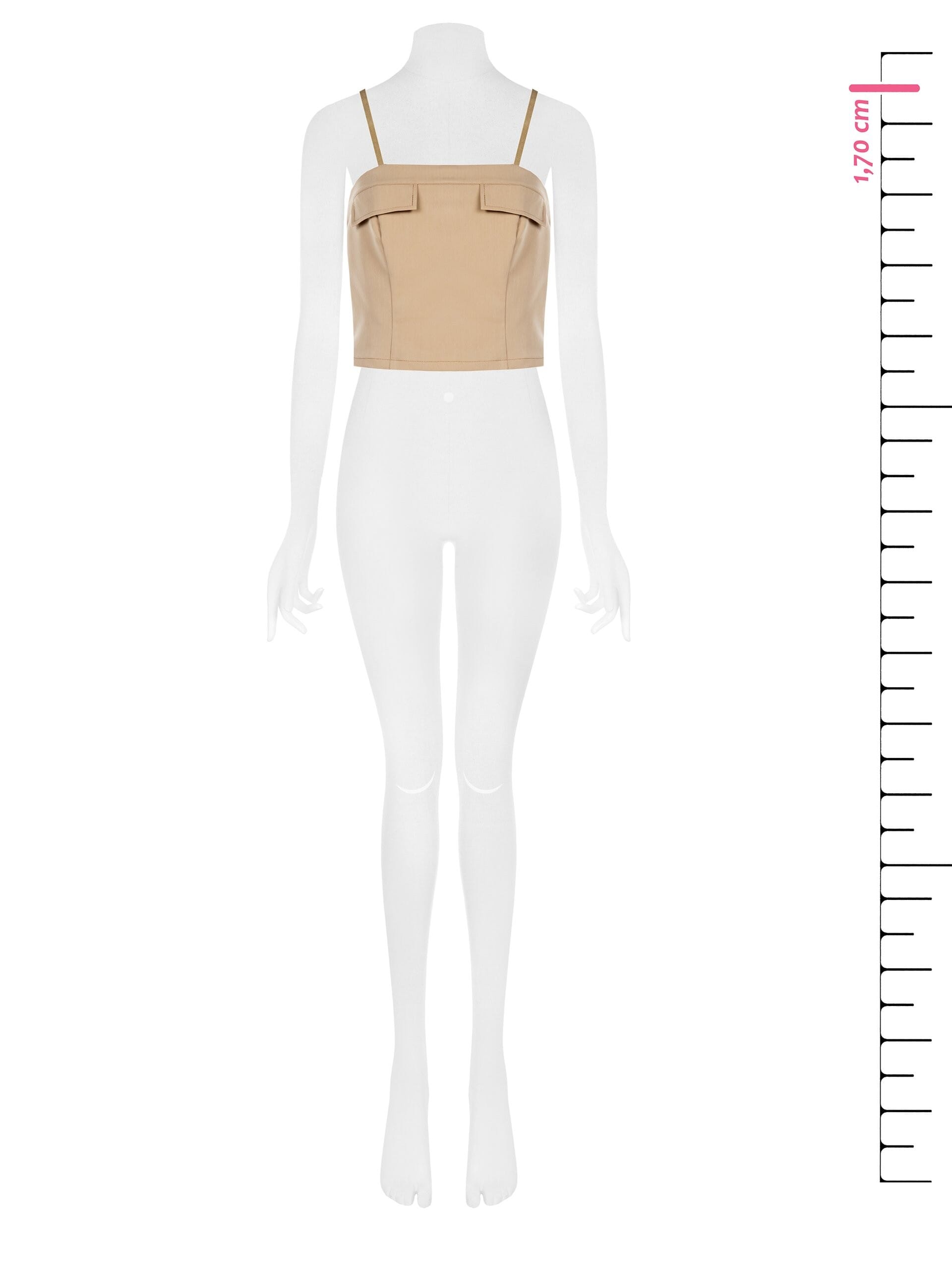 Crop Top Bustier Con Elastico Dietro Rinascimento