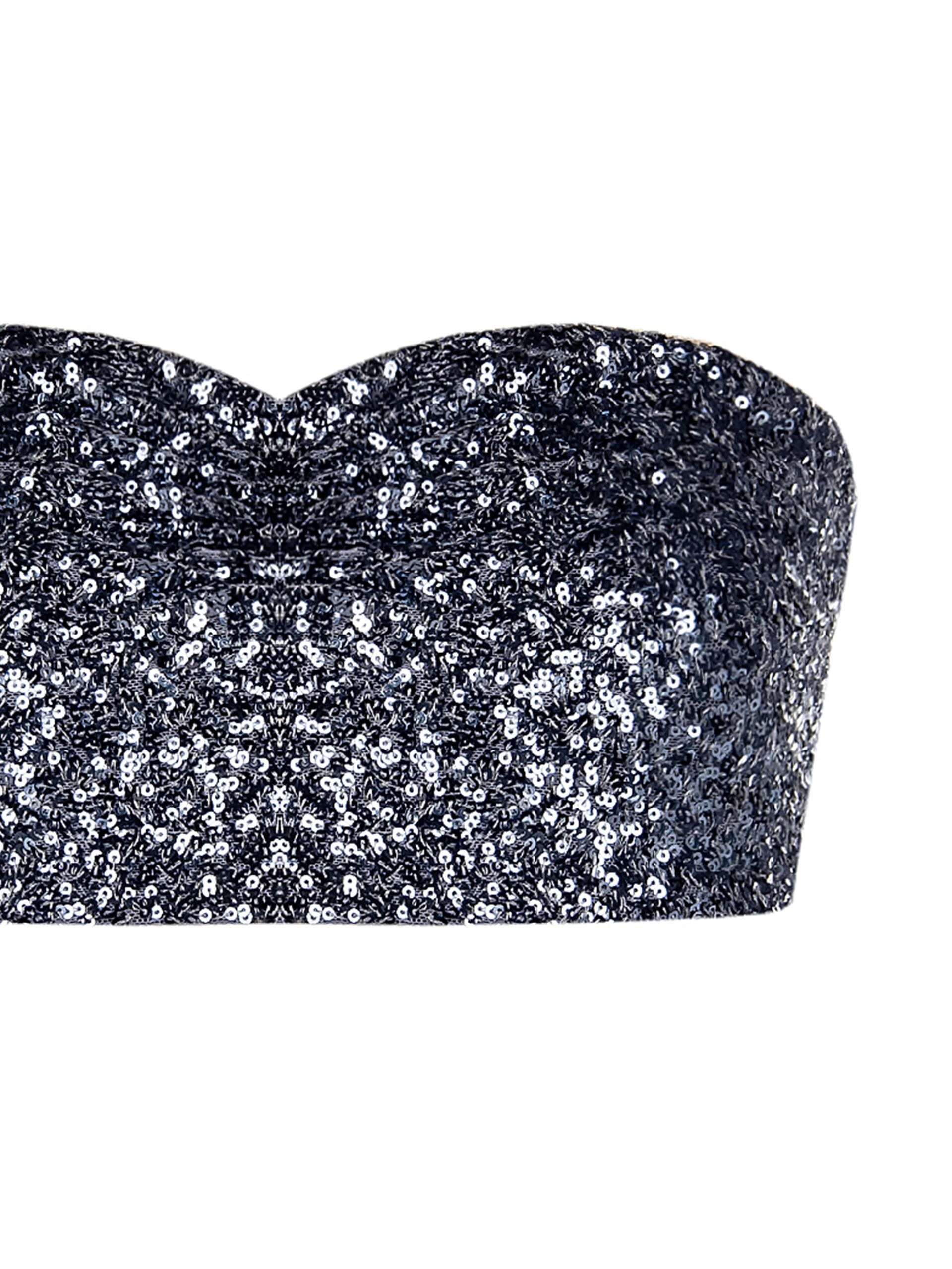 Mini Top A Fascia Ricoperto Di Paillettes Davanti Rinascimento