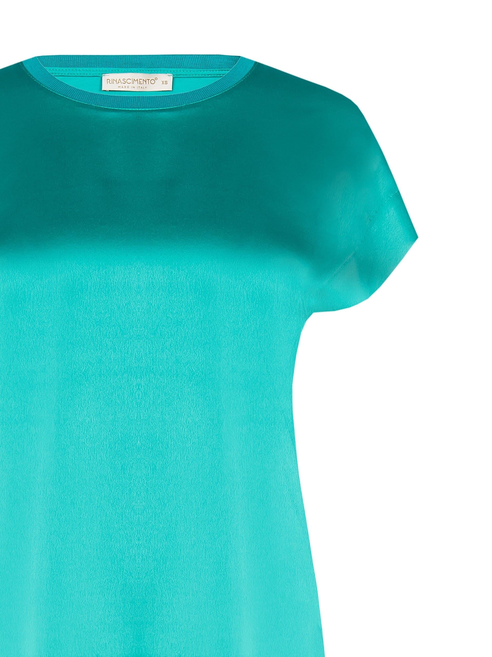 T-Shirt Ampia Asimmetrica In Raso Davanti E Viscosa Dietro Rinascimento