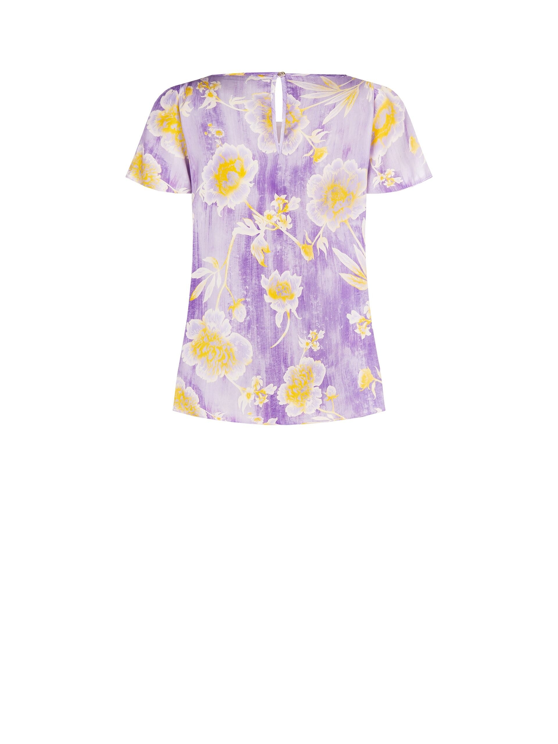 Blusa Fluida In Raso Stampato Rinascimento