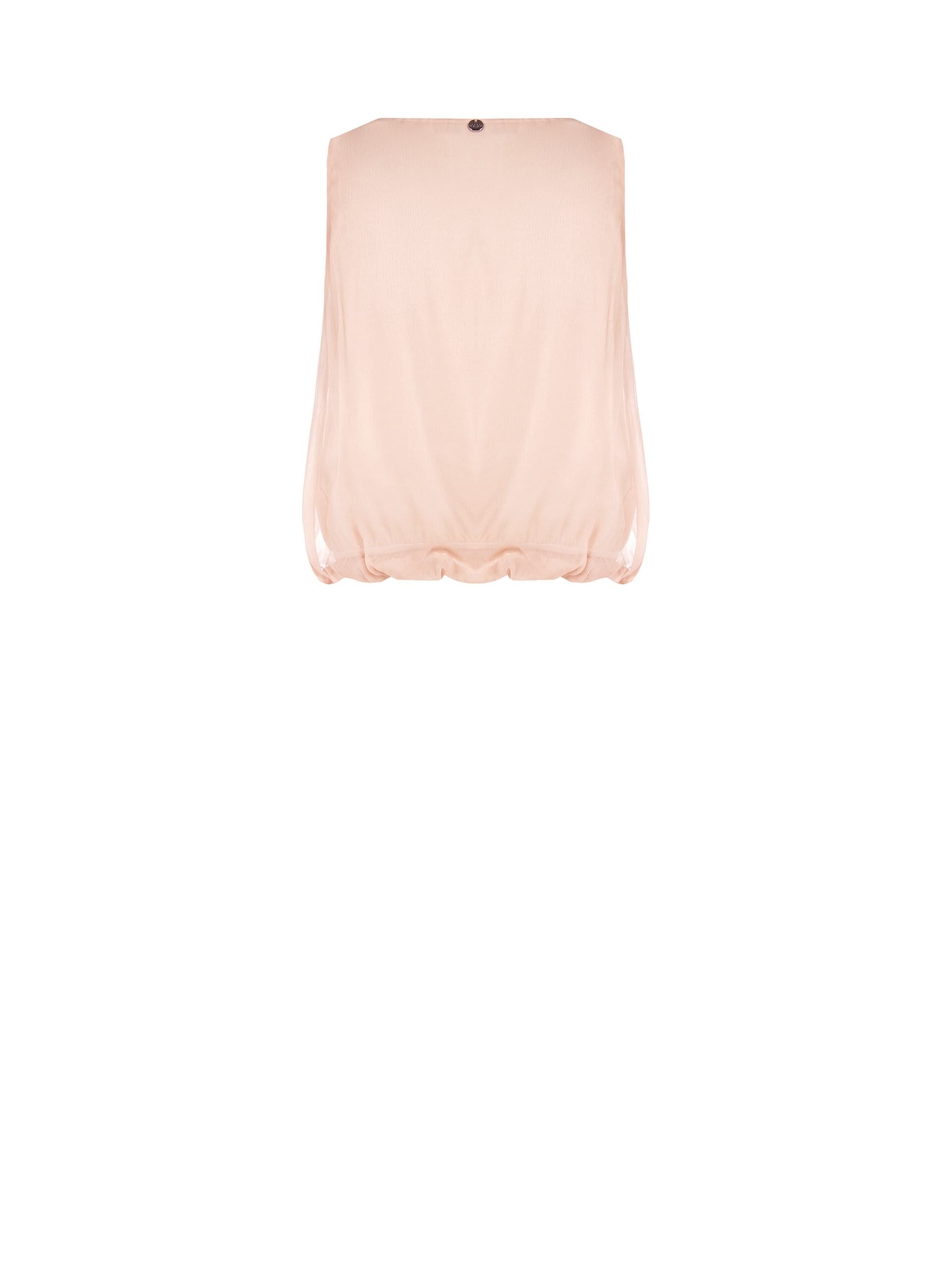 Top Corto A Palloncino In Georgette Con Dettaglio Fiore Applicato Rinascimento