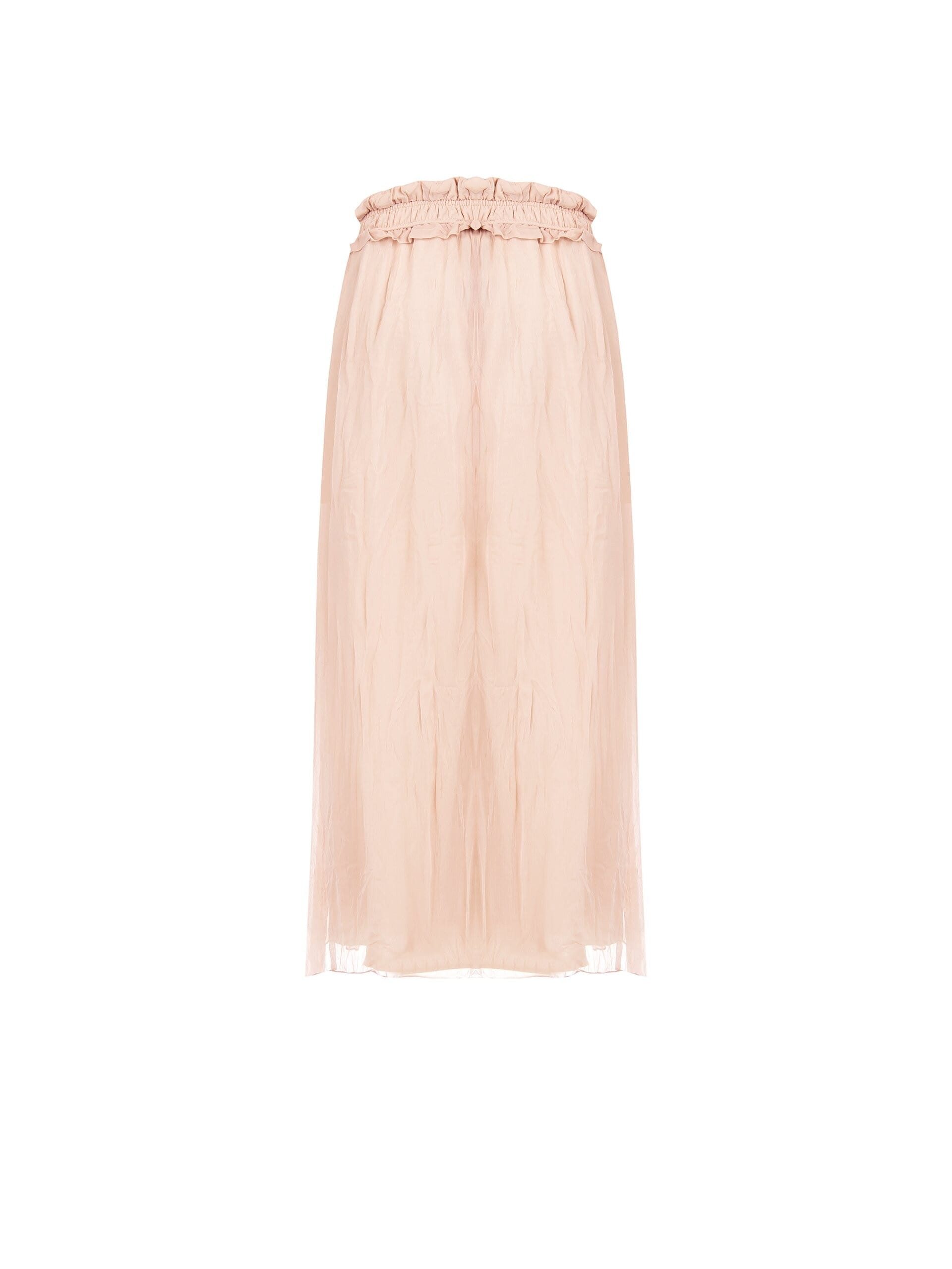 Gonna Lunga In Georgette Con Elastico E Volant In Vita Rinascimento