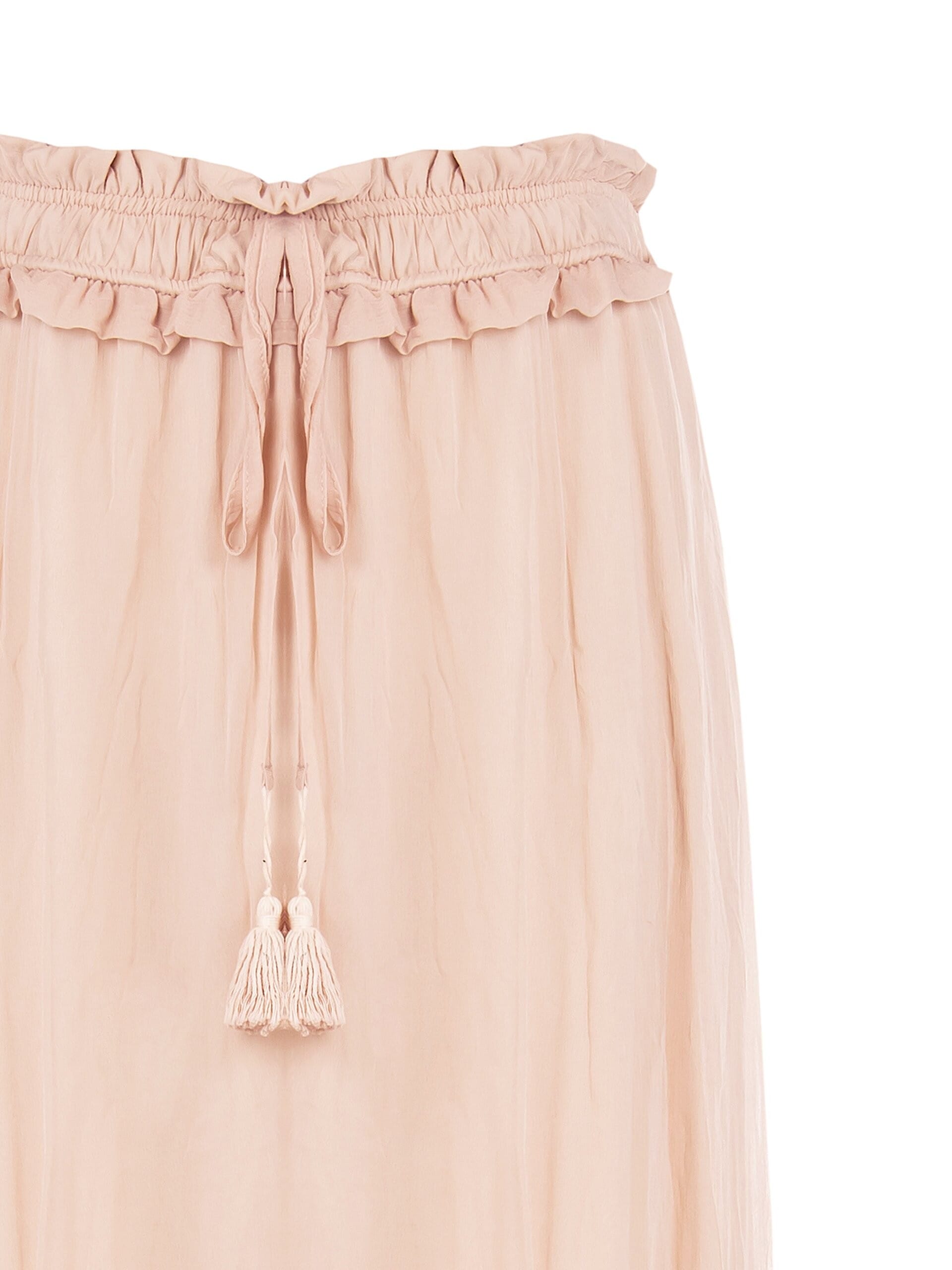 Gonna Lunga In Georgette Con Elastico E Volant In Vita Rinascimento