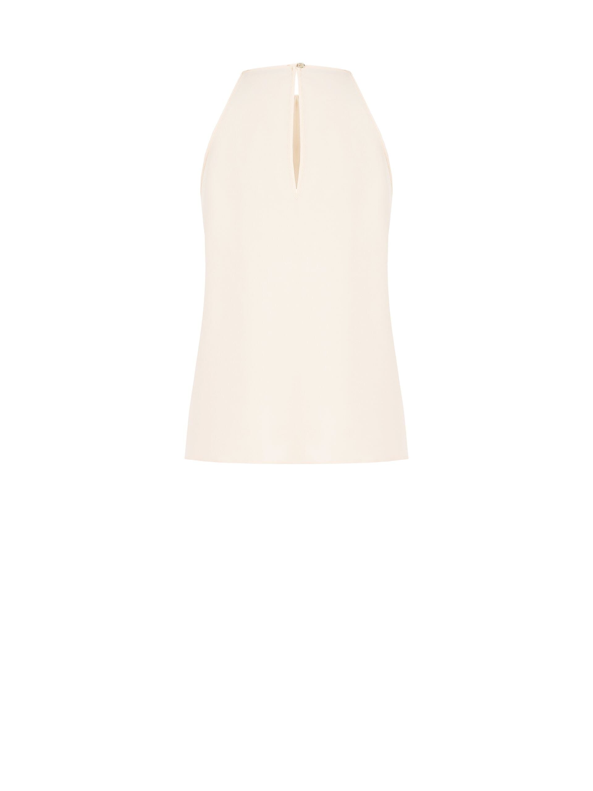 Blusa Fluida A Trapezio In Raso Opaco Con Rose Rinascimento