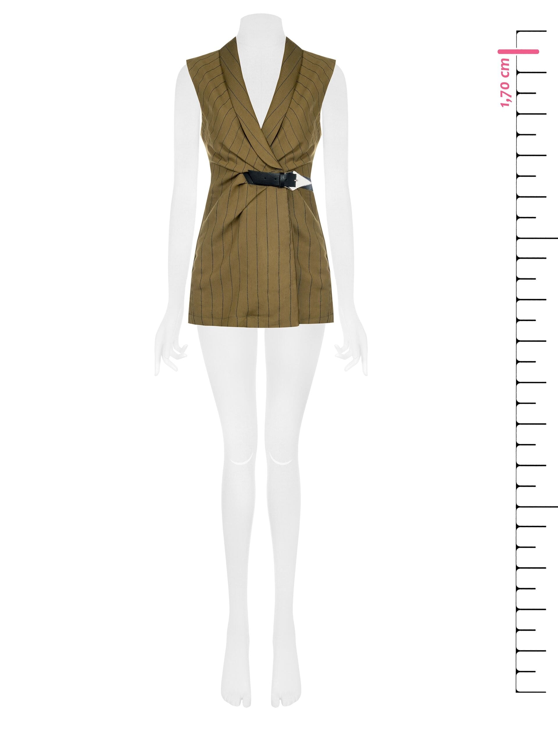 Gilet A Portafoglio In Misto Lino A Righe Rinascimento