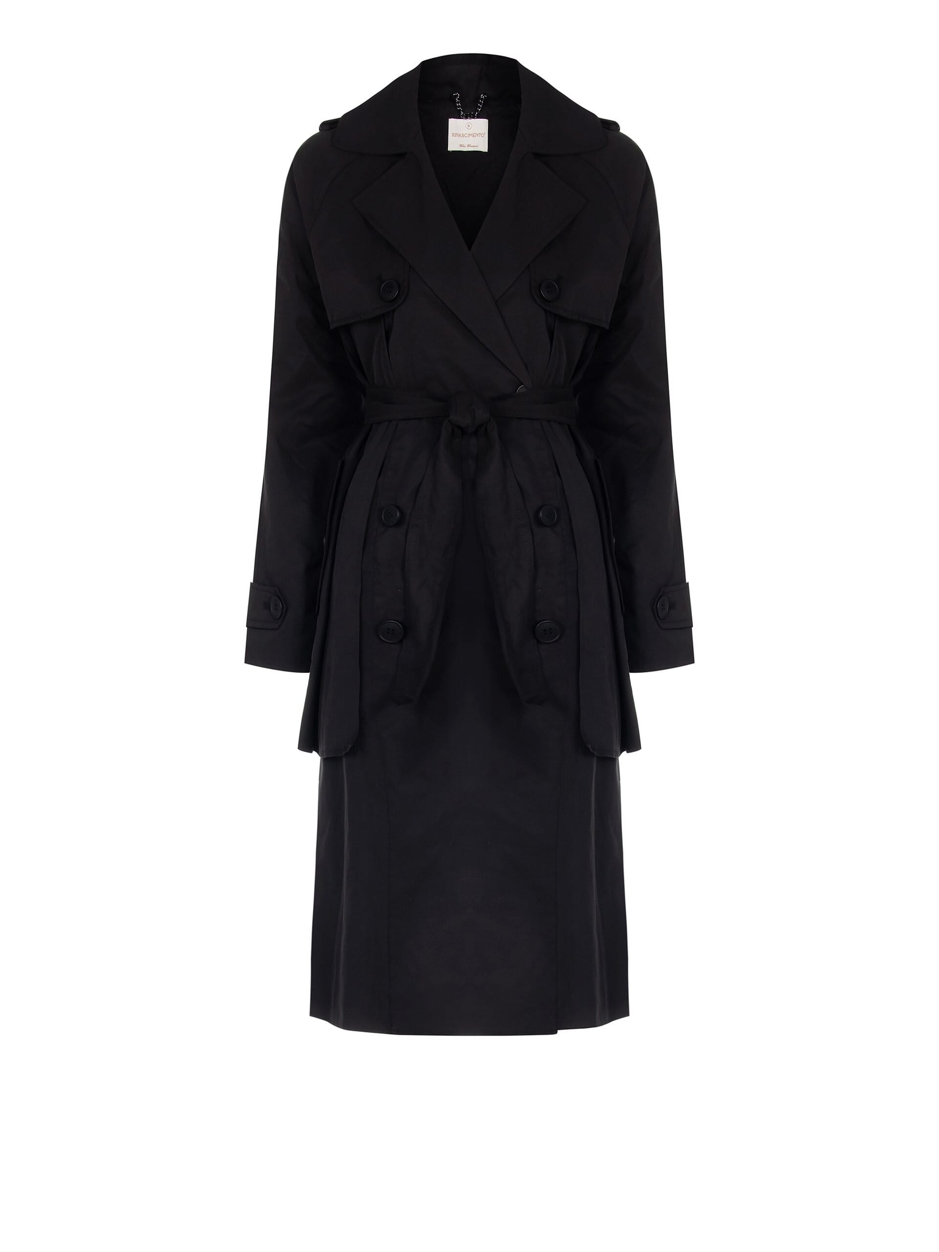 Trench-coat en coton mélangé avec ceinture coordonnée Rinascimento