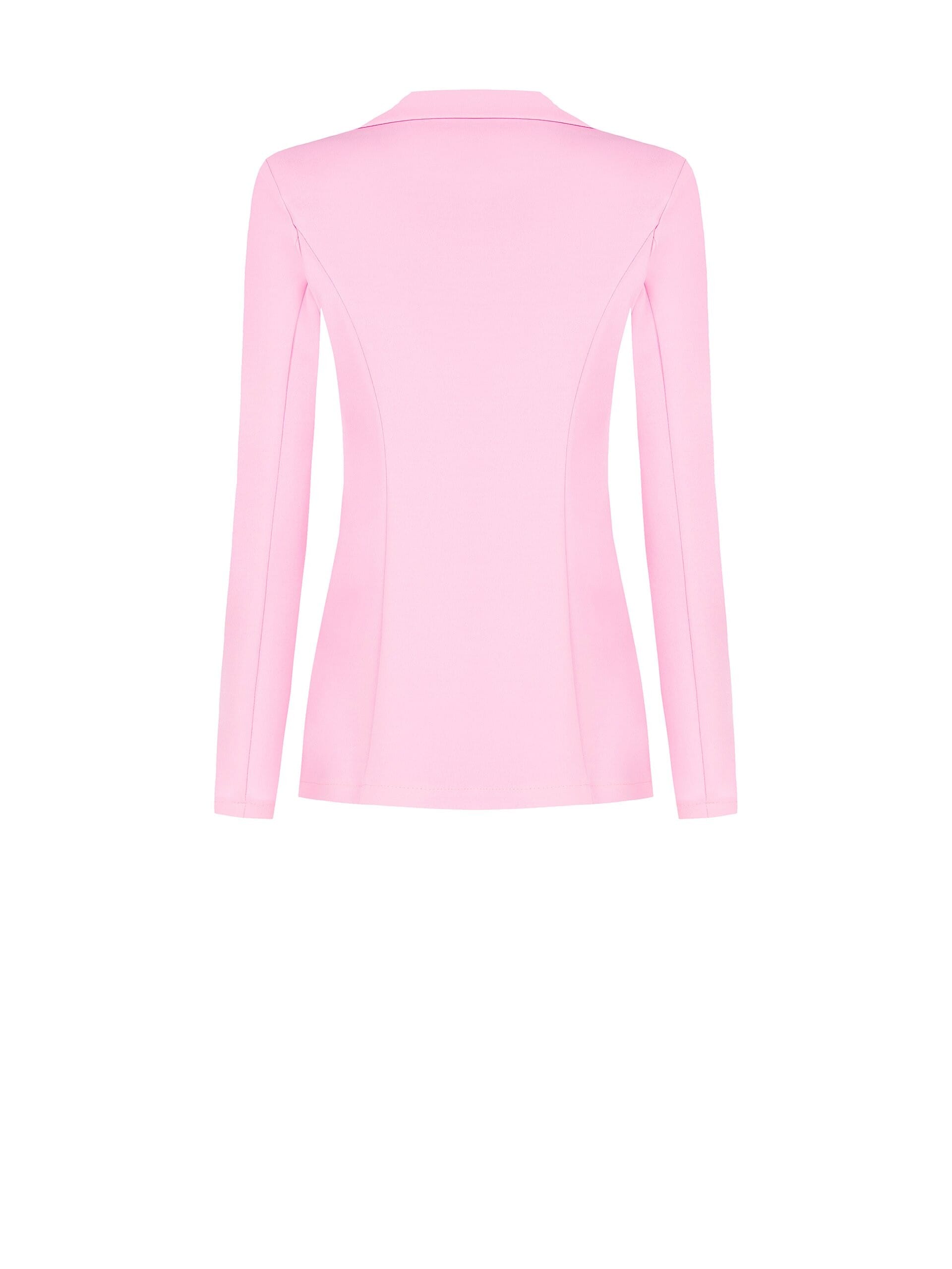 Giacca Blazer Sfiancata A Doppiopetto In Scuba Crepe Rinascimento