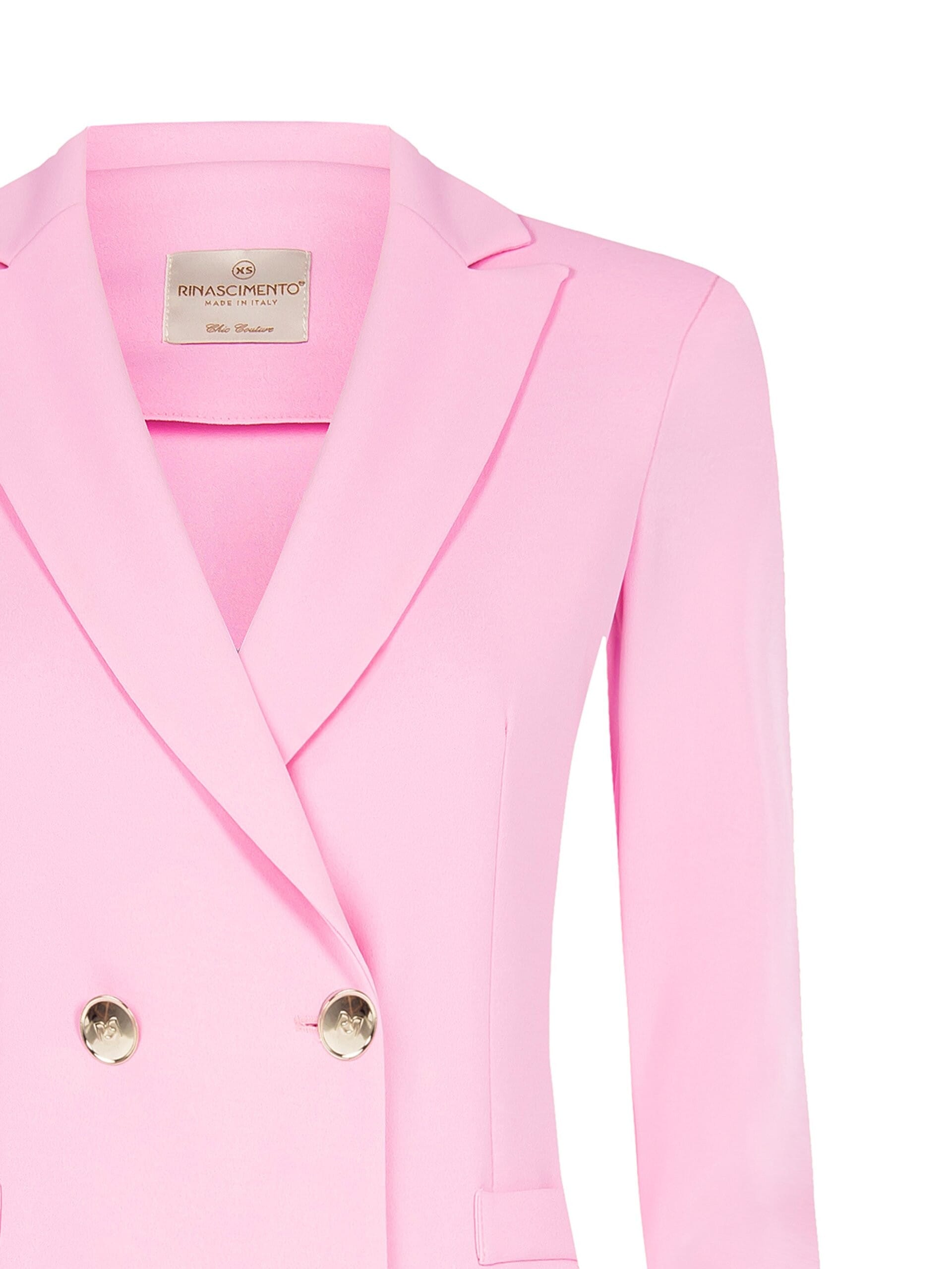 Giacca Blazer Sfiancata A Doppiopetto In Scuba Crepe Rinascimento