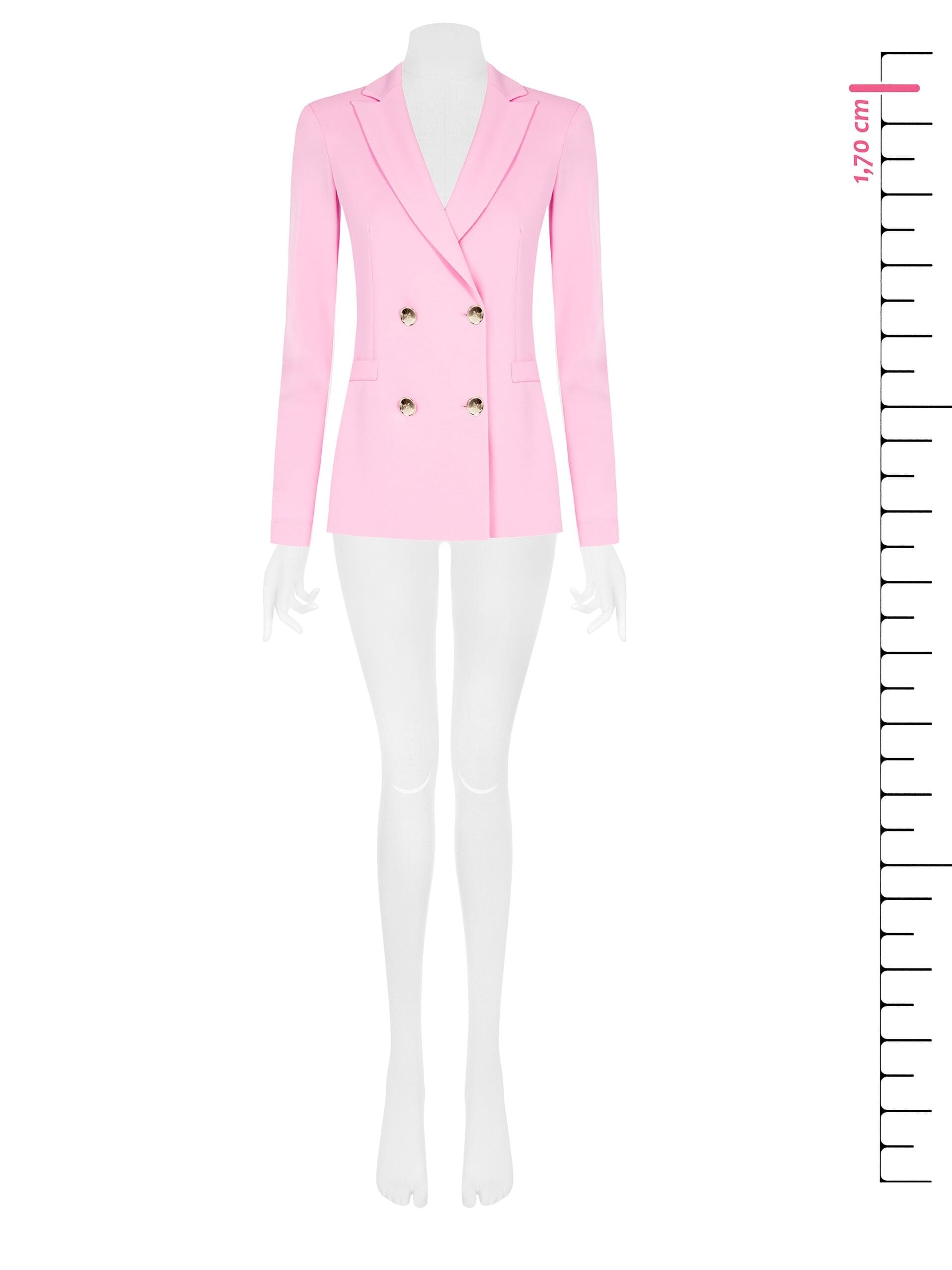 Giacca Blazer Sfiancata A Doppiopetto In Scuba Crepe Rinascimento